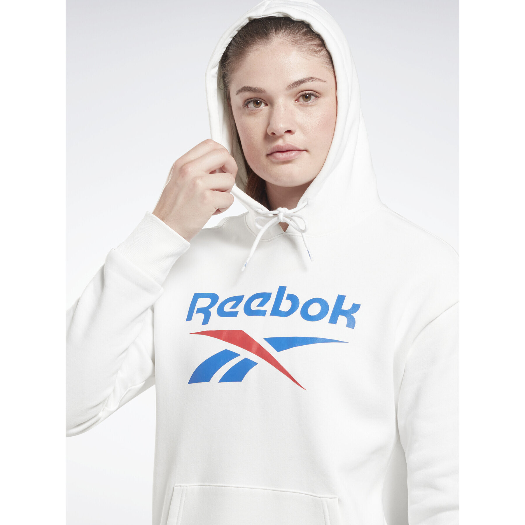 Reebok Суитшърт Identity Big Logo H54749 Бял Loose Fit - Pepit.bg