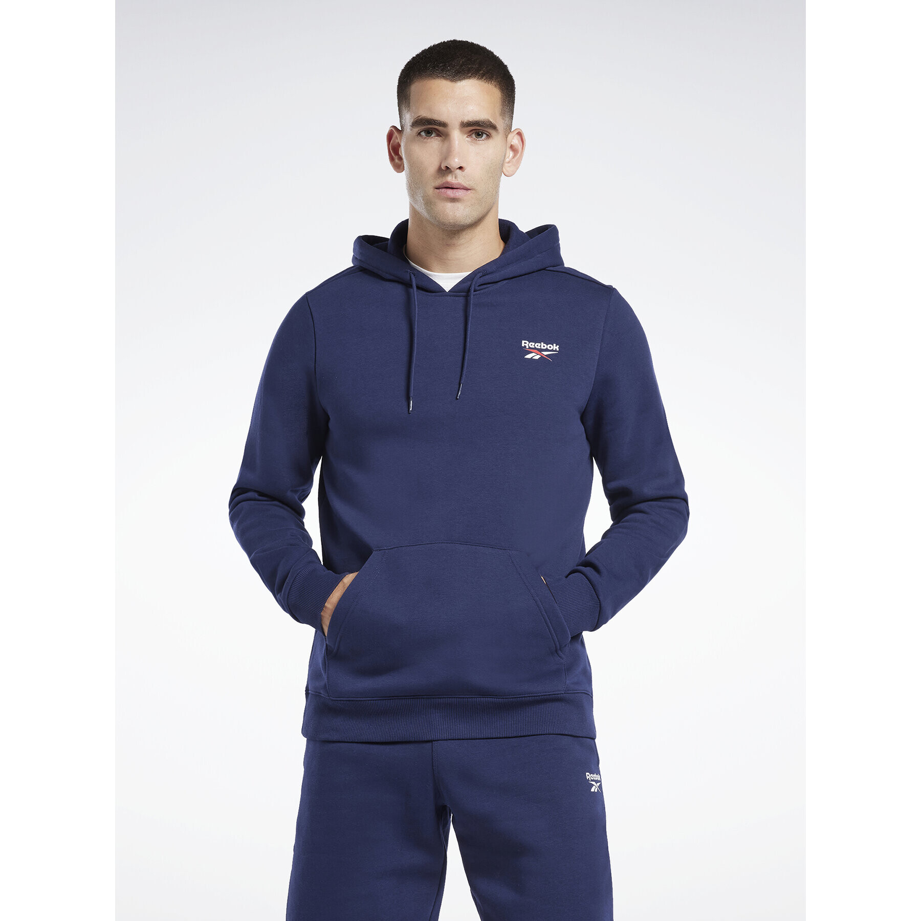 Reebok Суитшърт Identity Fleece Over-the-Head Hoodie IB2994 Син - Pepit.bg