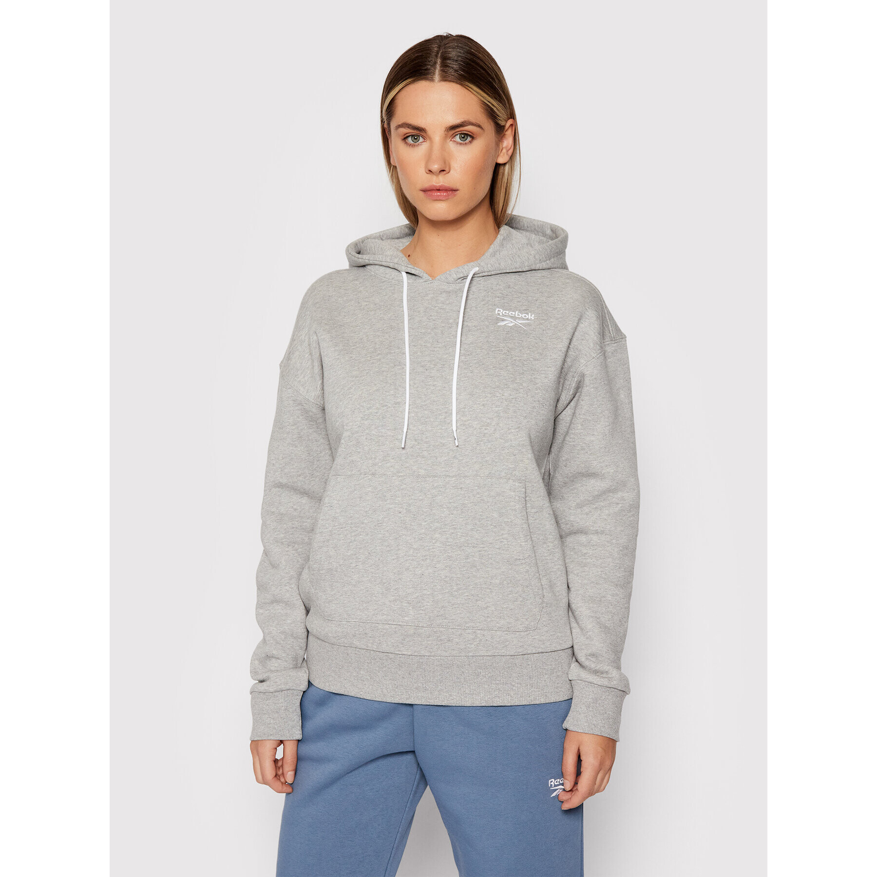 Reebok Суитшърт Identity GS9370 Сив Oversize - Pepit.bg
