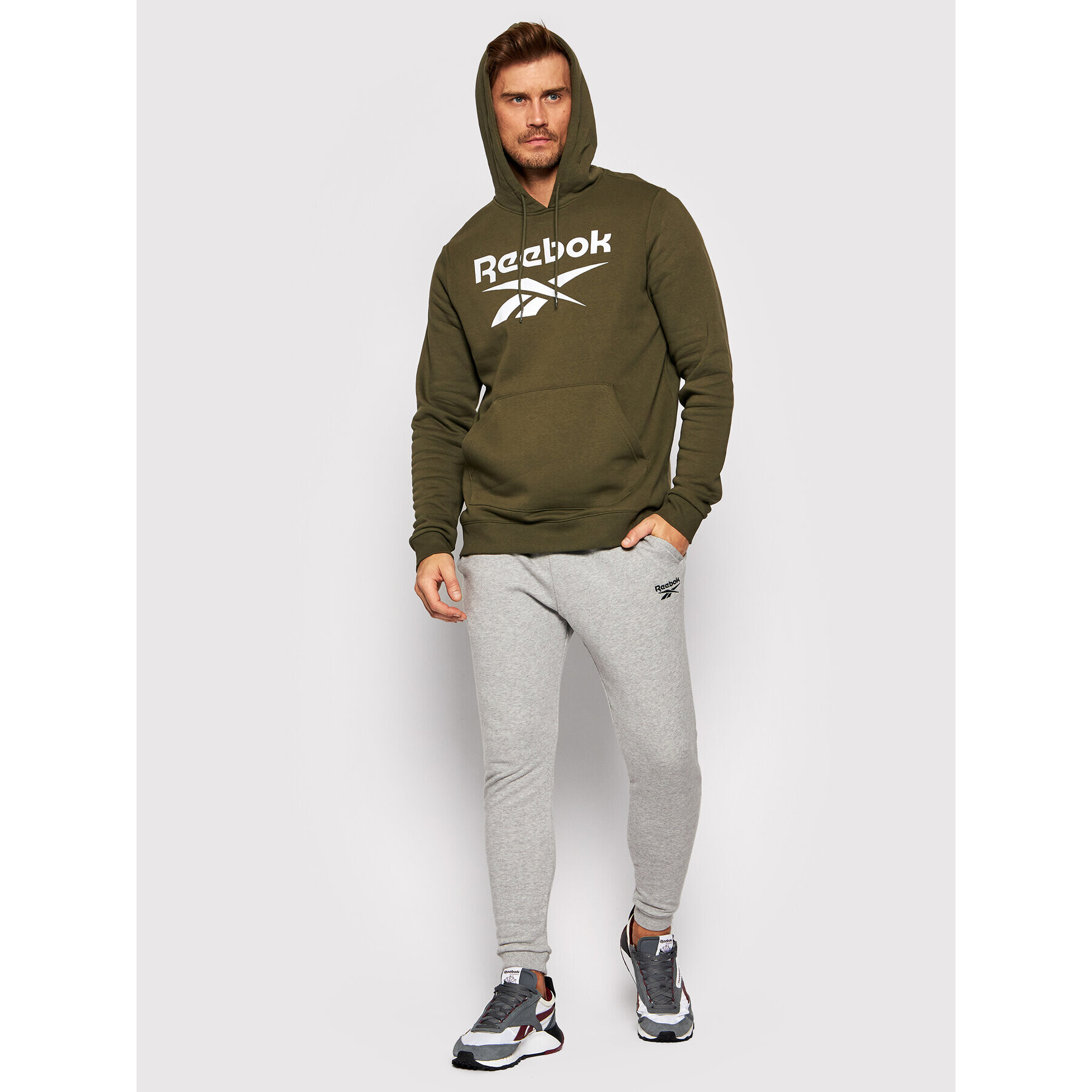 Reebok Суитшърт Identity H60068 Зелен Regular Fit - Pepit.bg