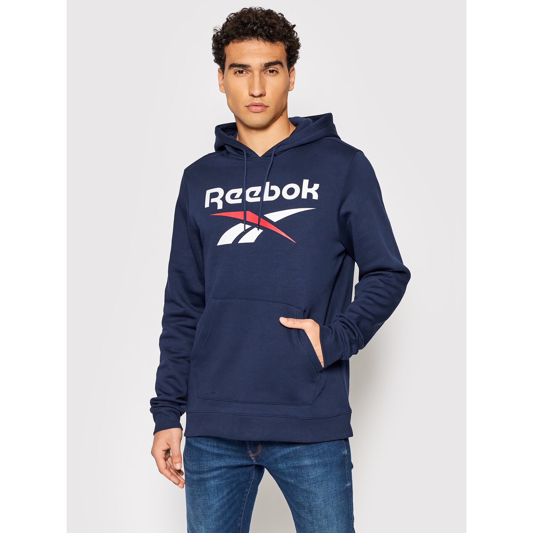 Reebok Суитшърт Identity HF9648 Тъмносин Regular Fit - Pepit.bg