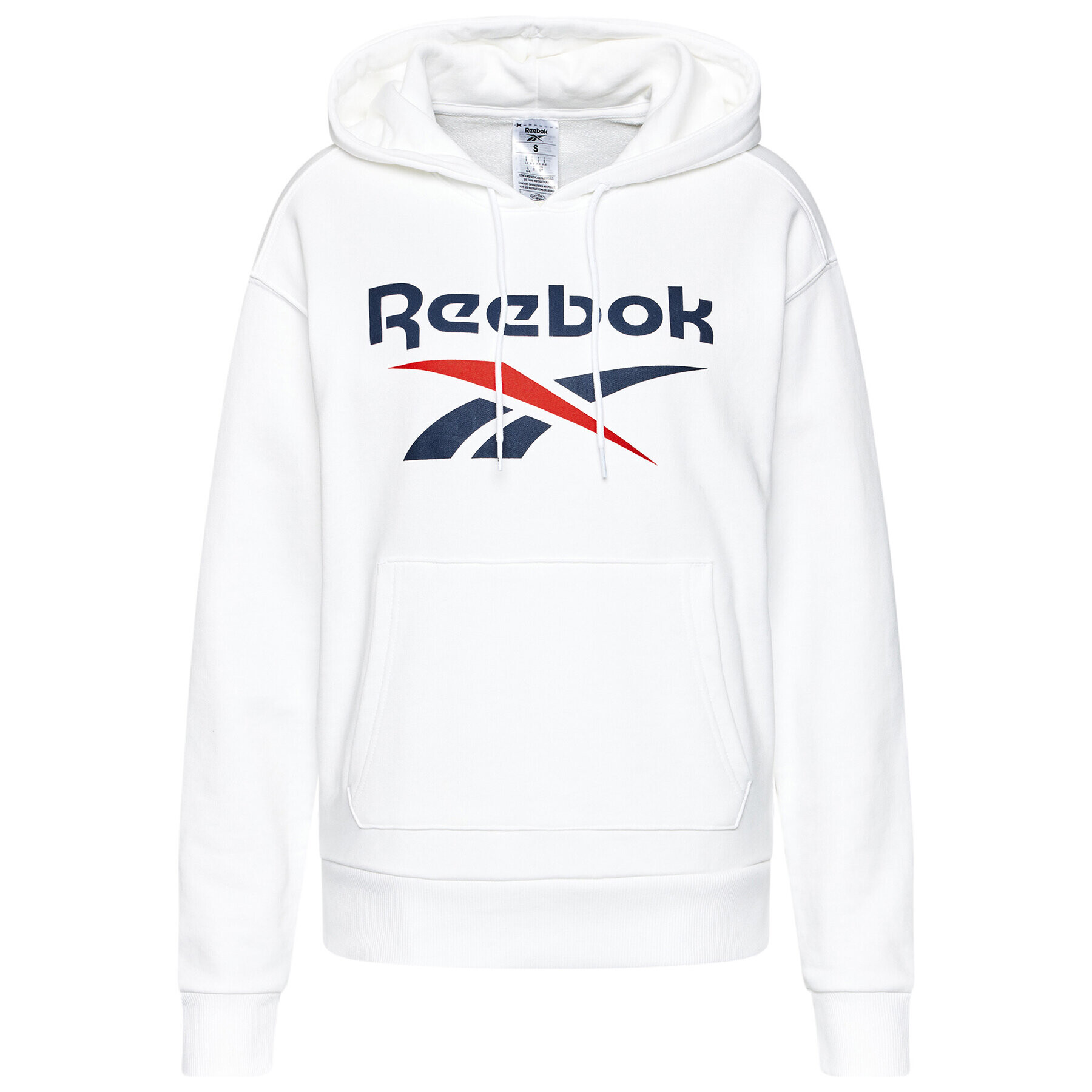 Reebok Суитшърт Identity Logo GI6700 Бял Oversize - Pepit.bg