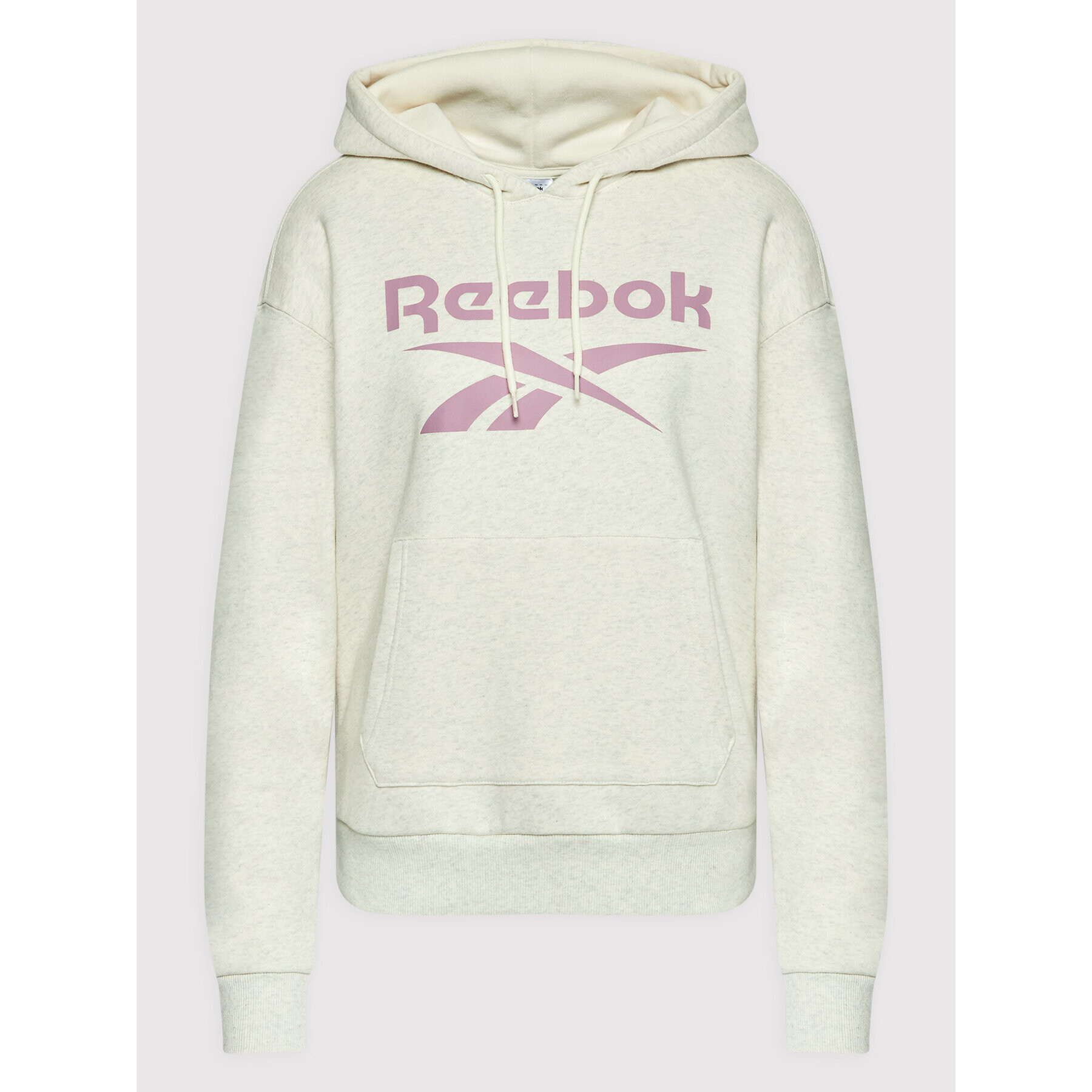 Reebok Суитшърт Identity Logo HK6813 Бежов Oversize - Pepit.bg
