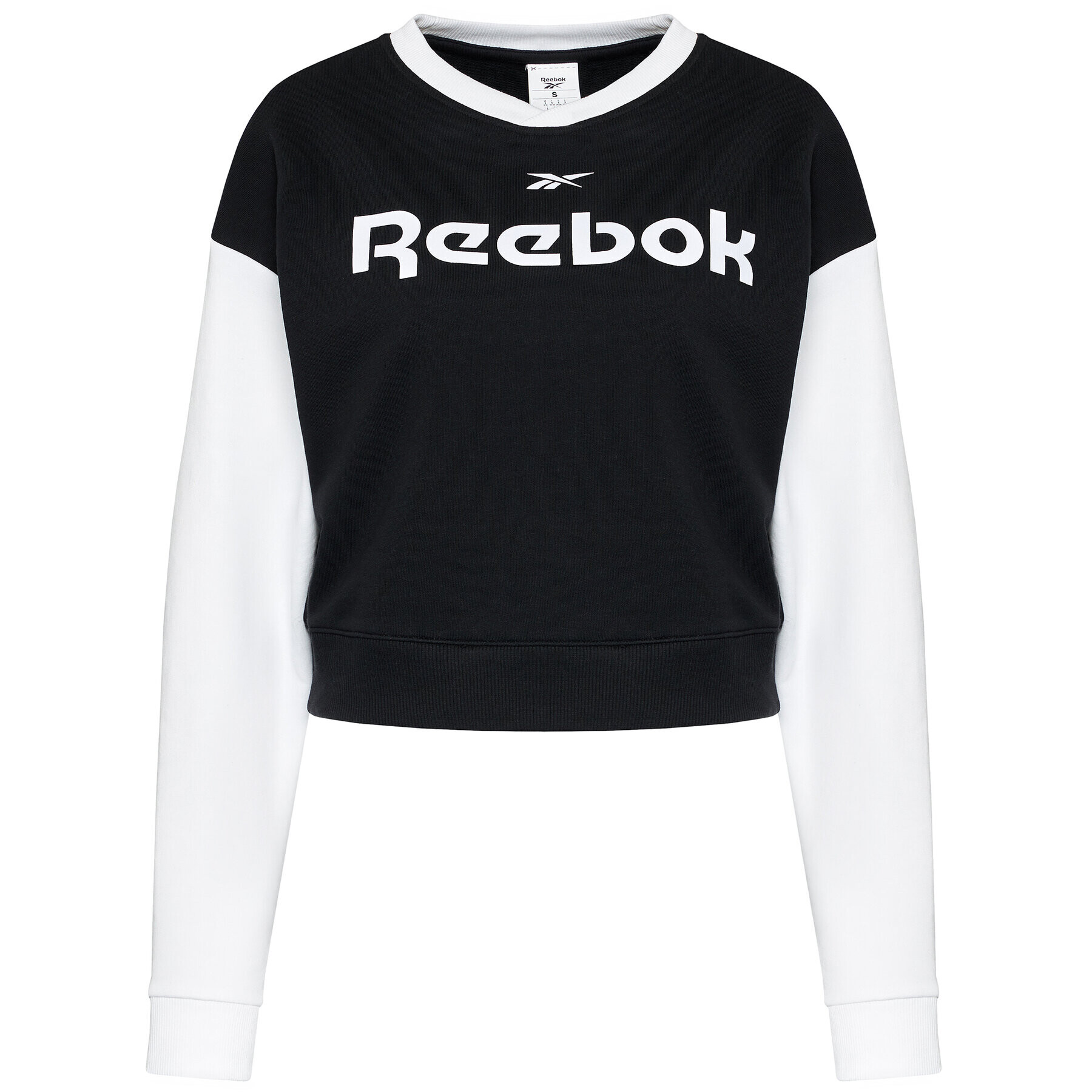 Reebok Суитшърт Linear Logo GI6926 Черен Oversize - Pepit.bg