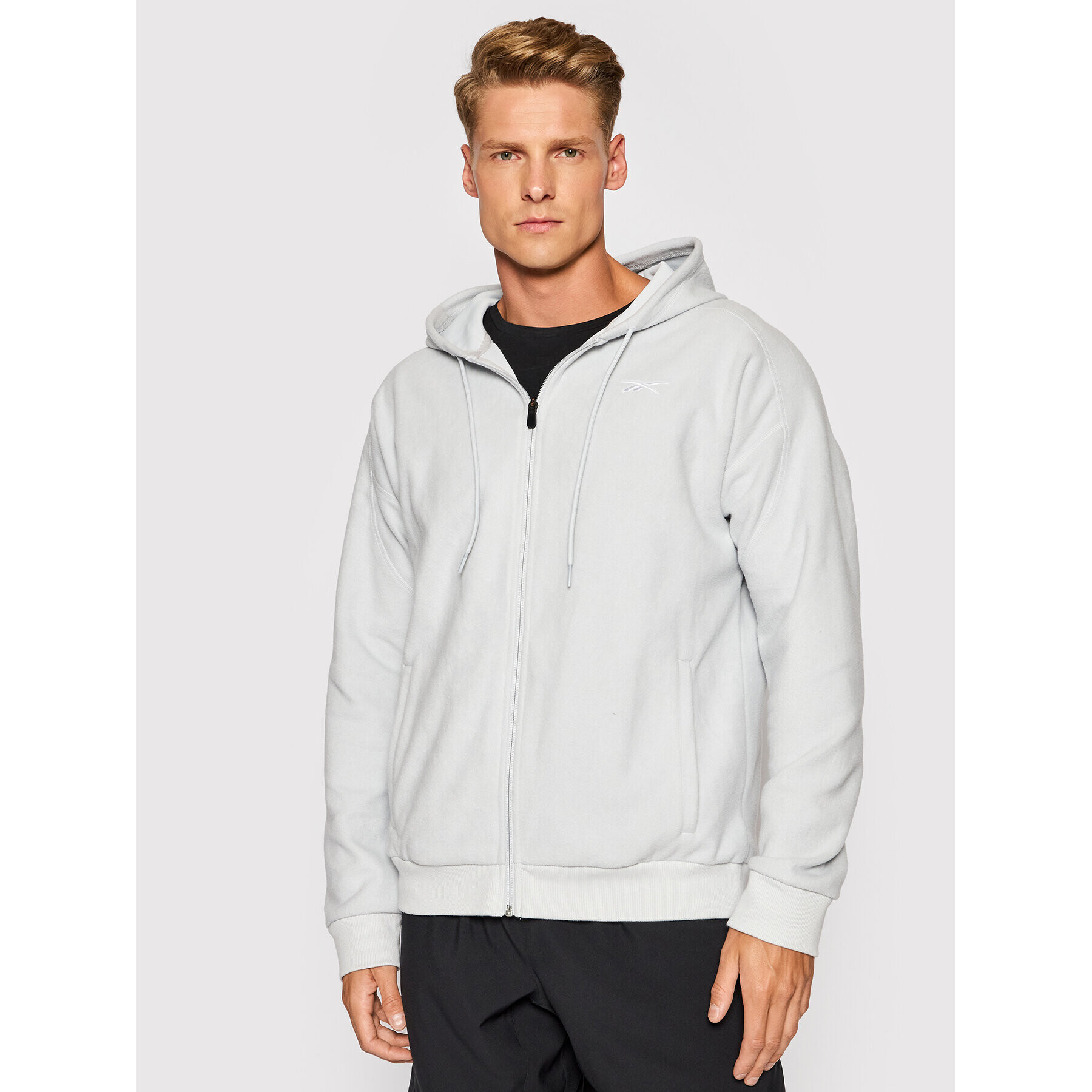 Reebok Полар Workout Ready GS6656 Сив Regular Fit - Pepit.bg