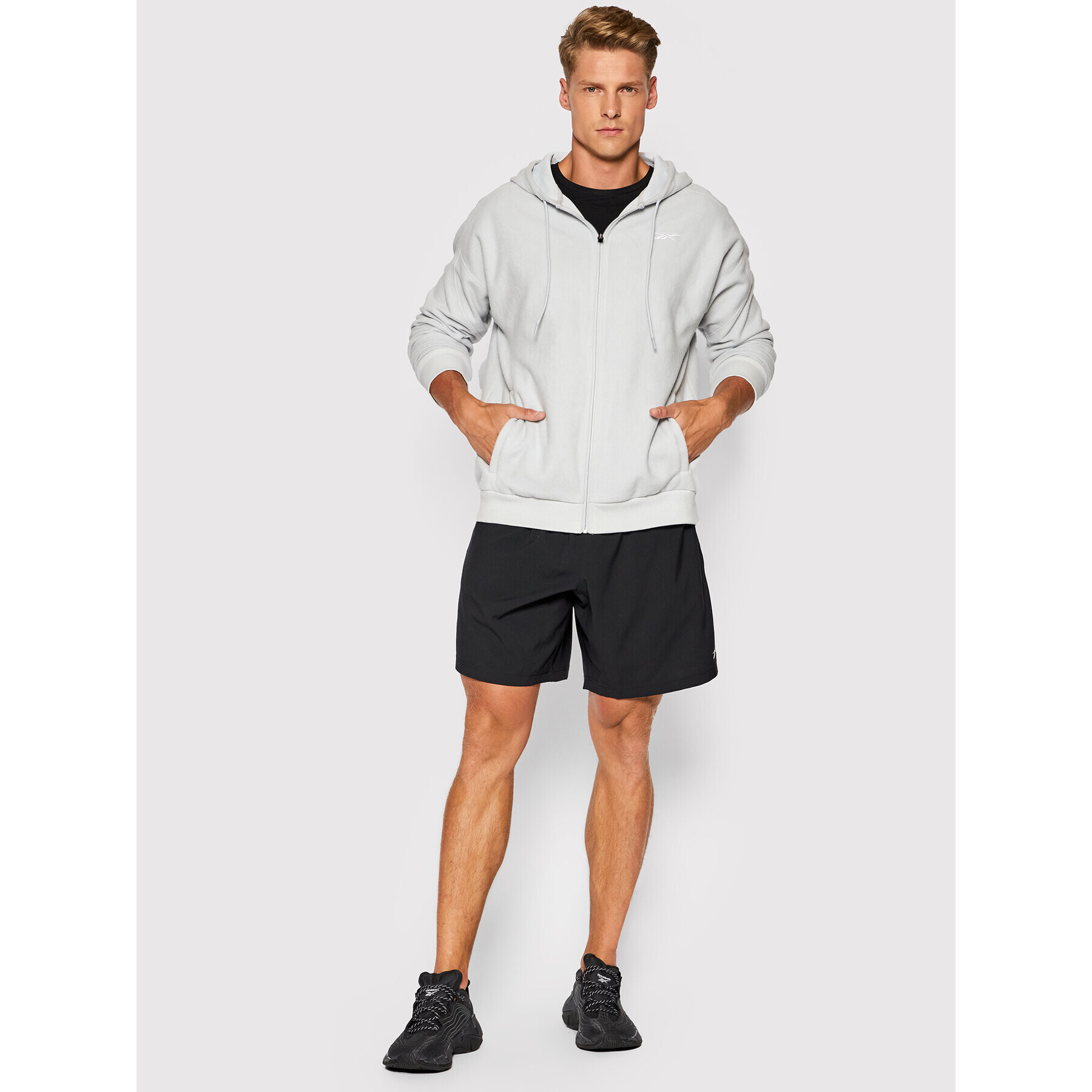 Reebok Полар Workout Ready GS6656 Сив Regular Fit - Pepit.bg