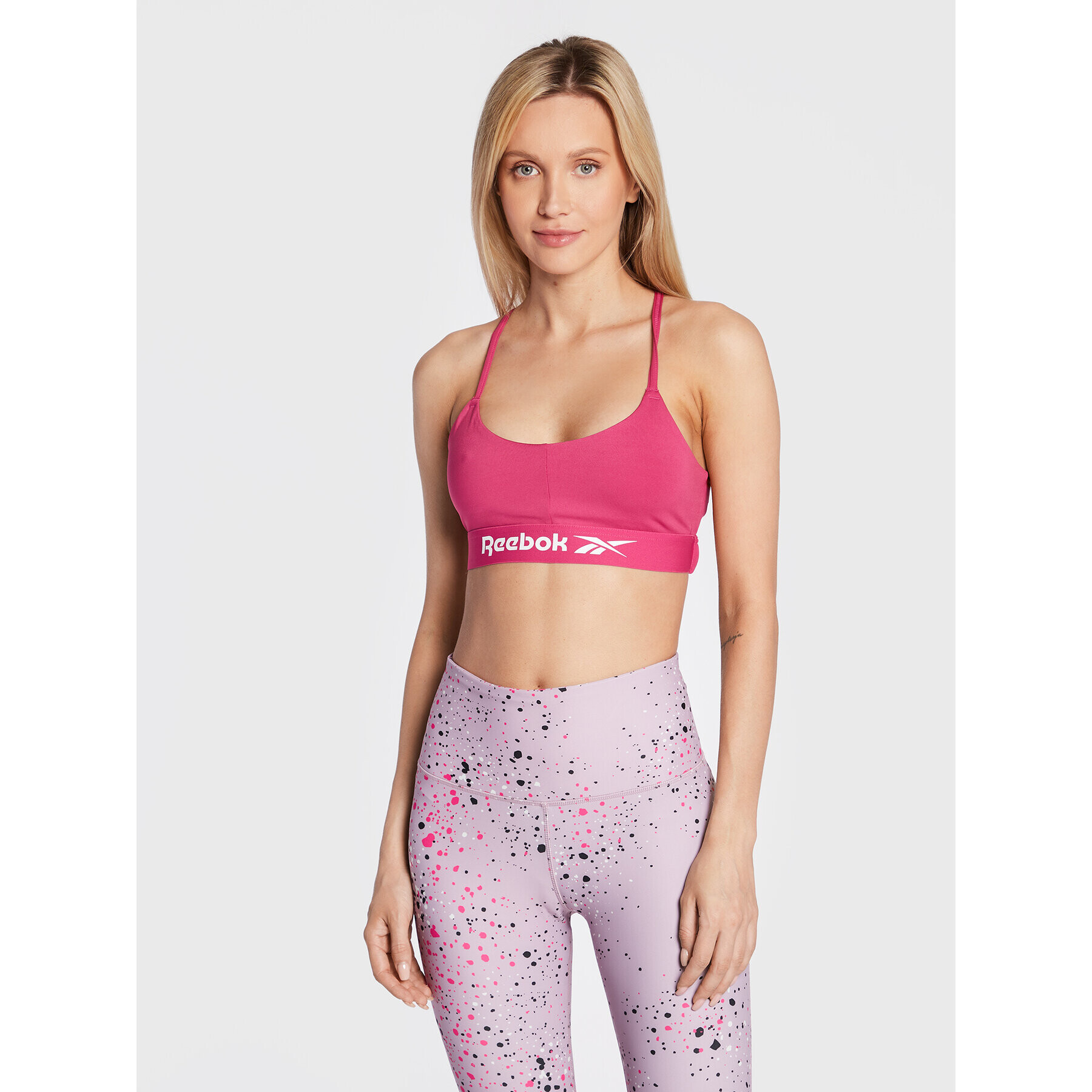 Reebok Сутиен-топ Workout Ready Basic HI6889 Розов - Pepit.bg