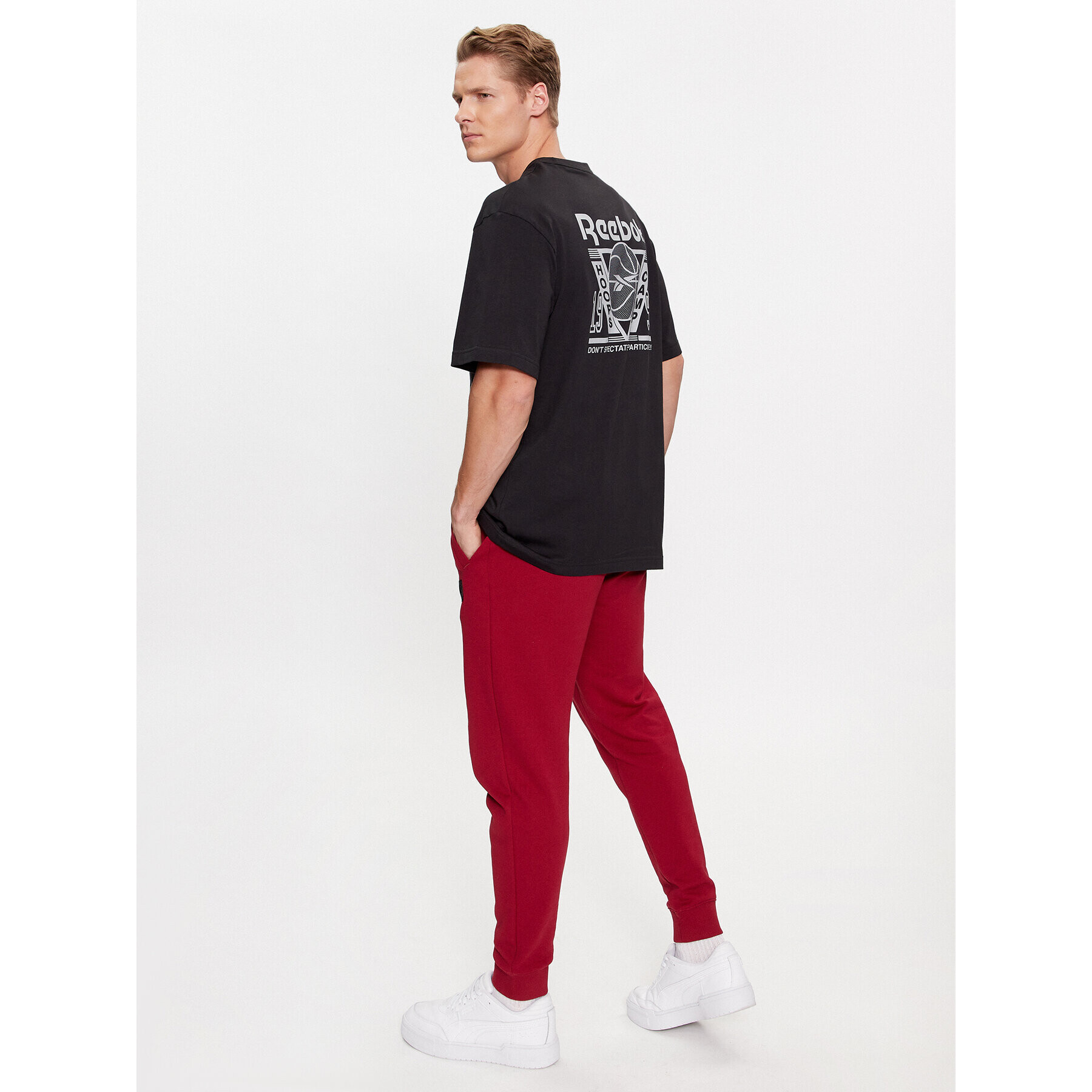 Reebok Тишърт Basketball IB2123 Черен Regular Fit - Pepit.bg