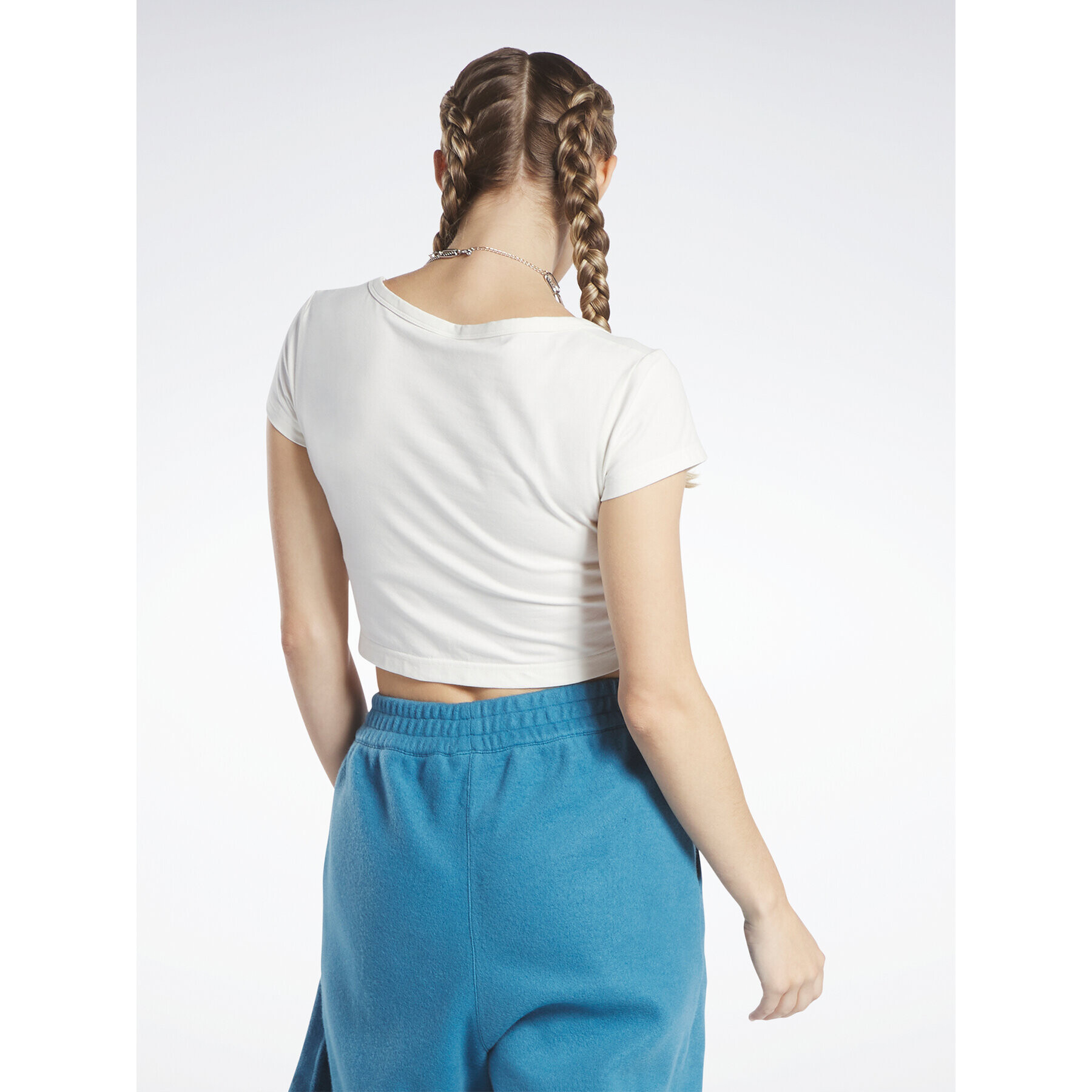Reebok Тишърт Classics Cropped Jersey T-Shirt HS0362 Бял - Pepit.bg
