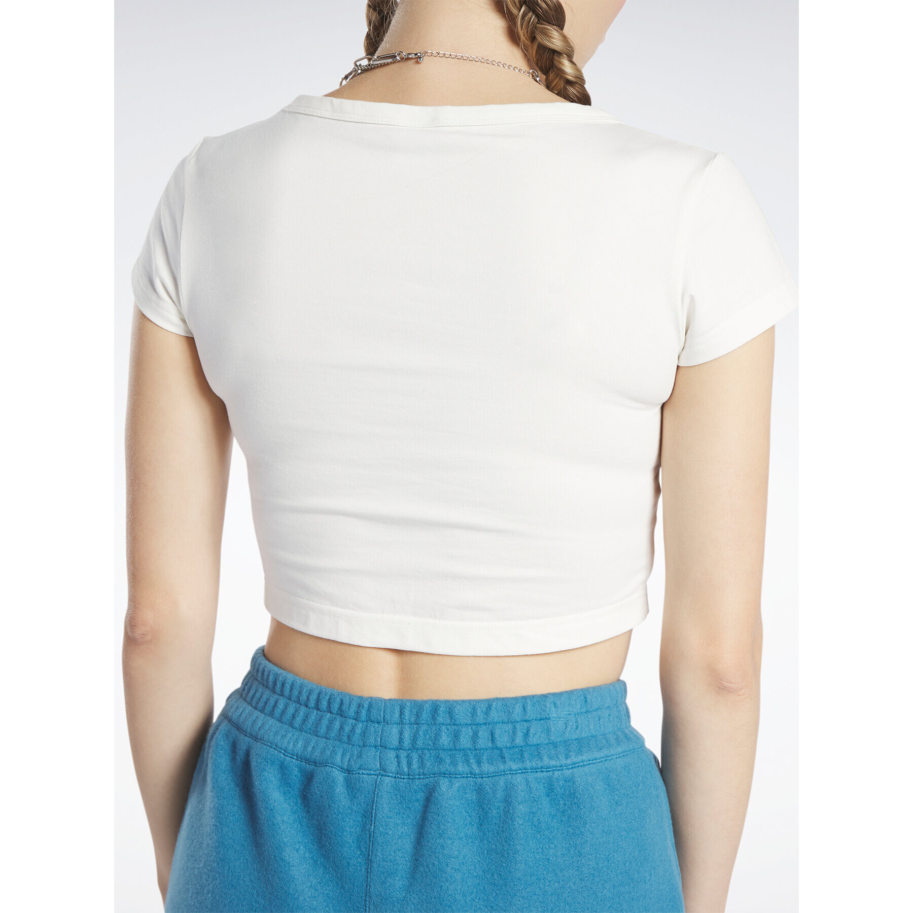 Reebok Тишърт Classics Cropped Jersey T-Shirt HS0362 Бял - Pepit.bg