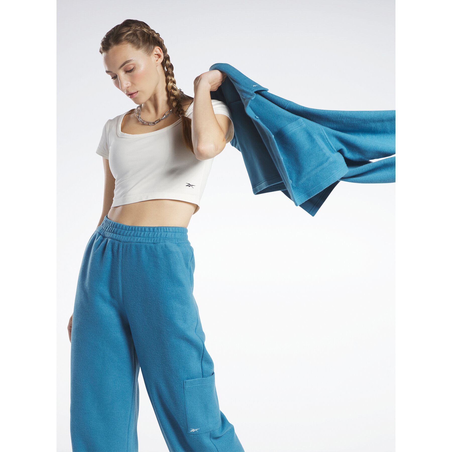 Reebok Тишърт Classics Cropped Jersey T-Shirt HS0362 Бял - Pepit.bg