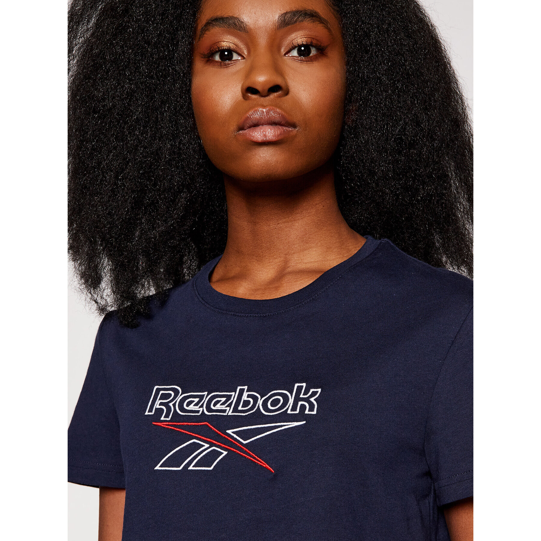 Reebok Тишърт Classics Foundation Big Logo GJ5766 Тъмносин Regular Fit - Pepit.bg