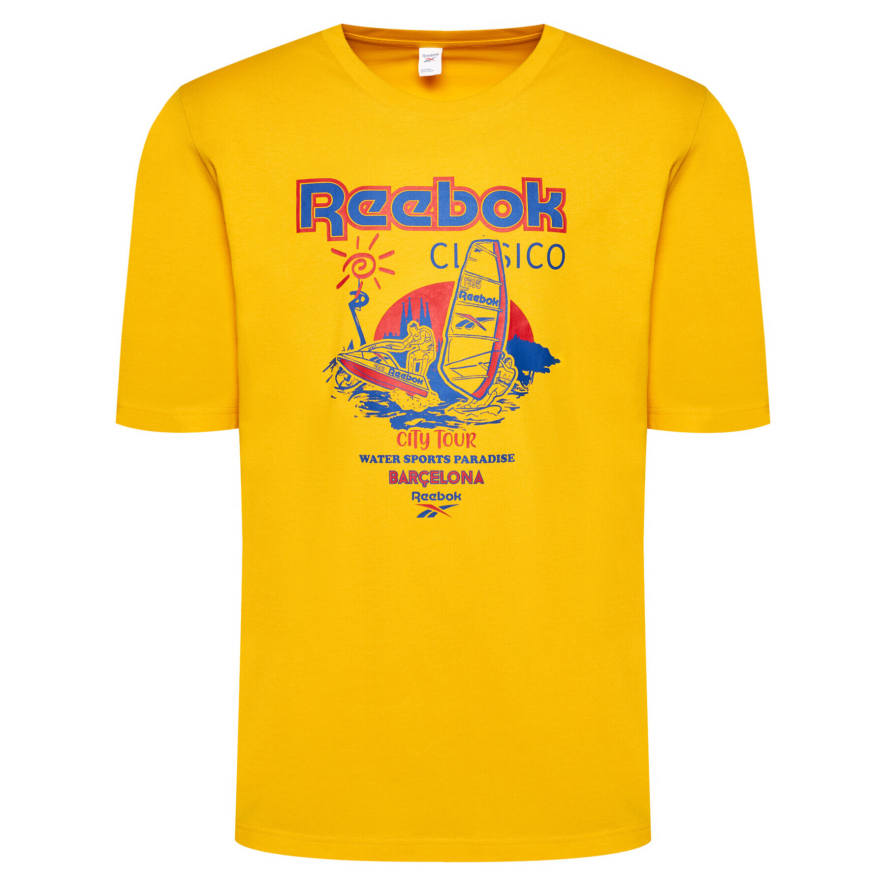 Reebok Тишърт Classics GN3665 Жълт Oversize - Pepit.bg