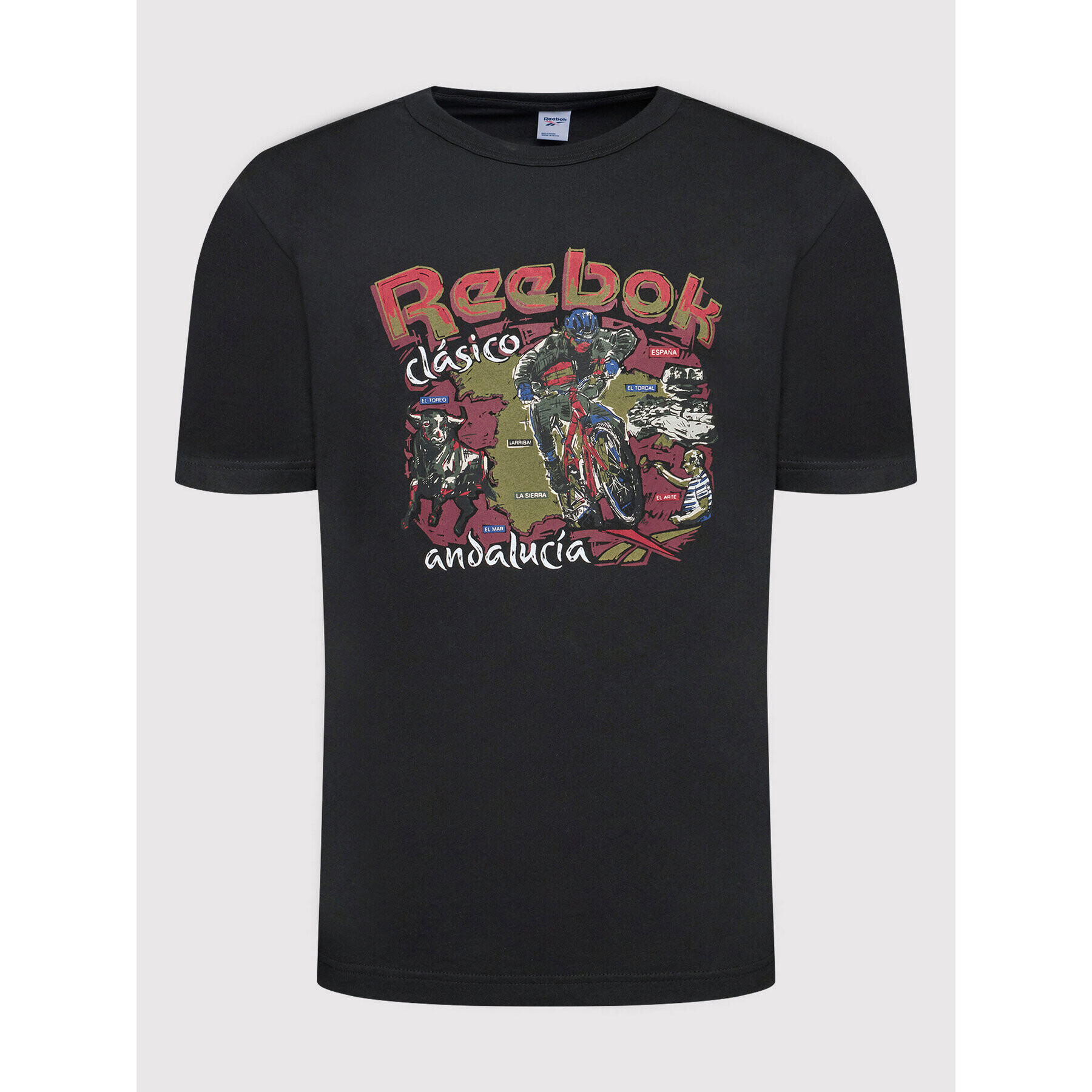 Reebok Тишърт Destination HB1194 Черен Oversize - Pepit.bg