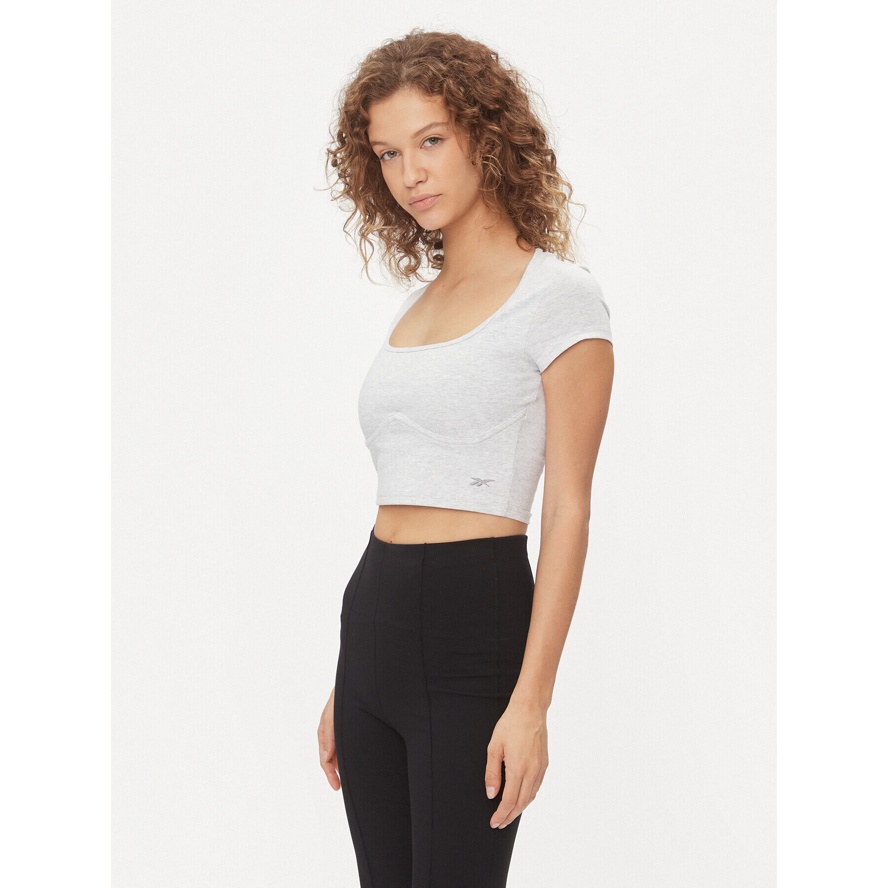 Reebok Тишърт Essentials IL4646 Сив Regular Fit - Pepit.bg