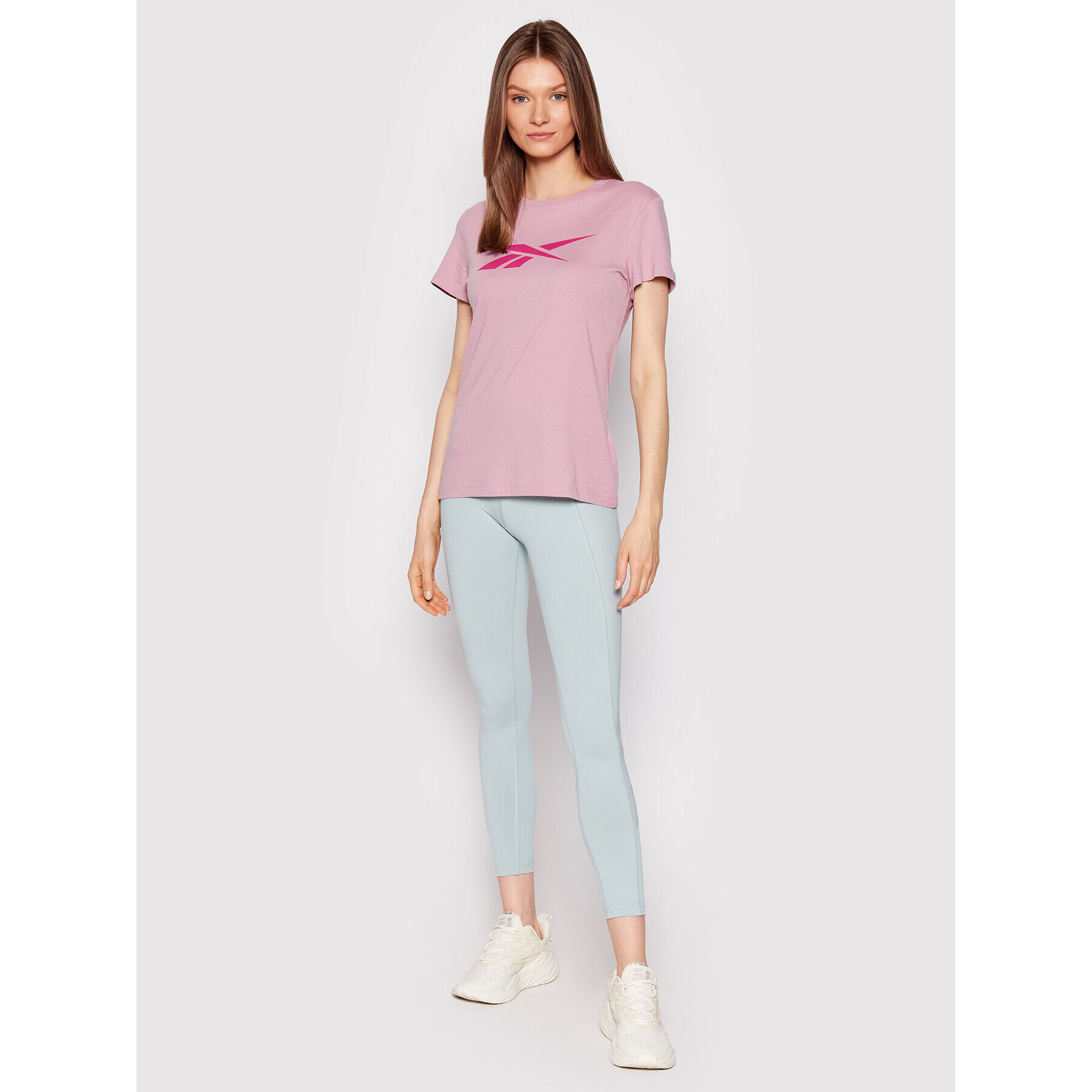 Reebok Тишърт Essentials Vector Graphic HK6982 Розов Regular Fit - Pepit.bg