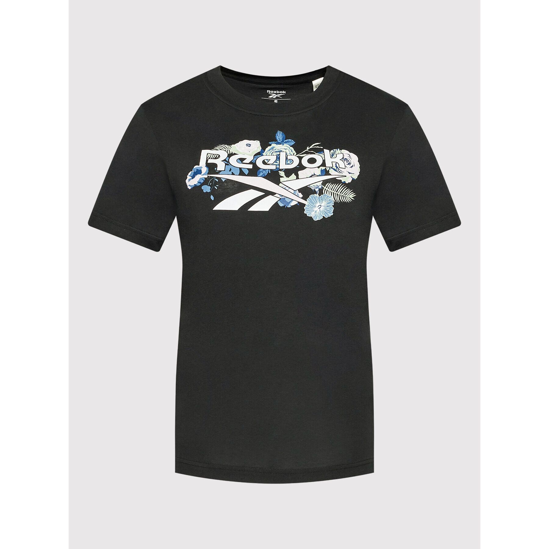 Reebok Тишърт Floral HG4352 Черен Regular Fit - Pepit.bg