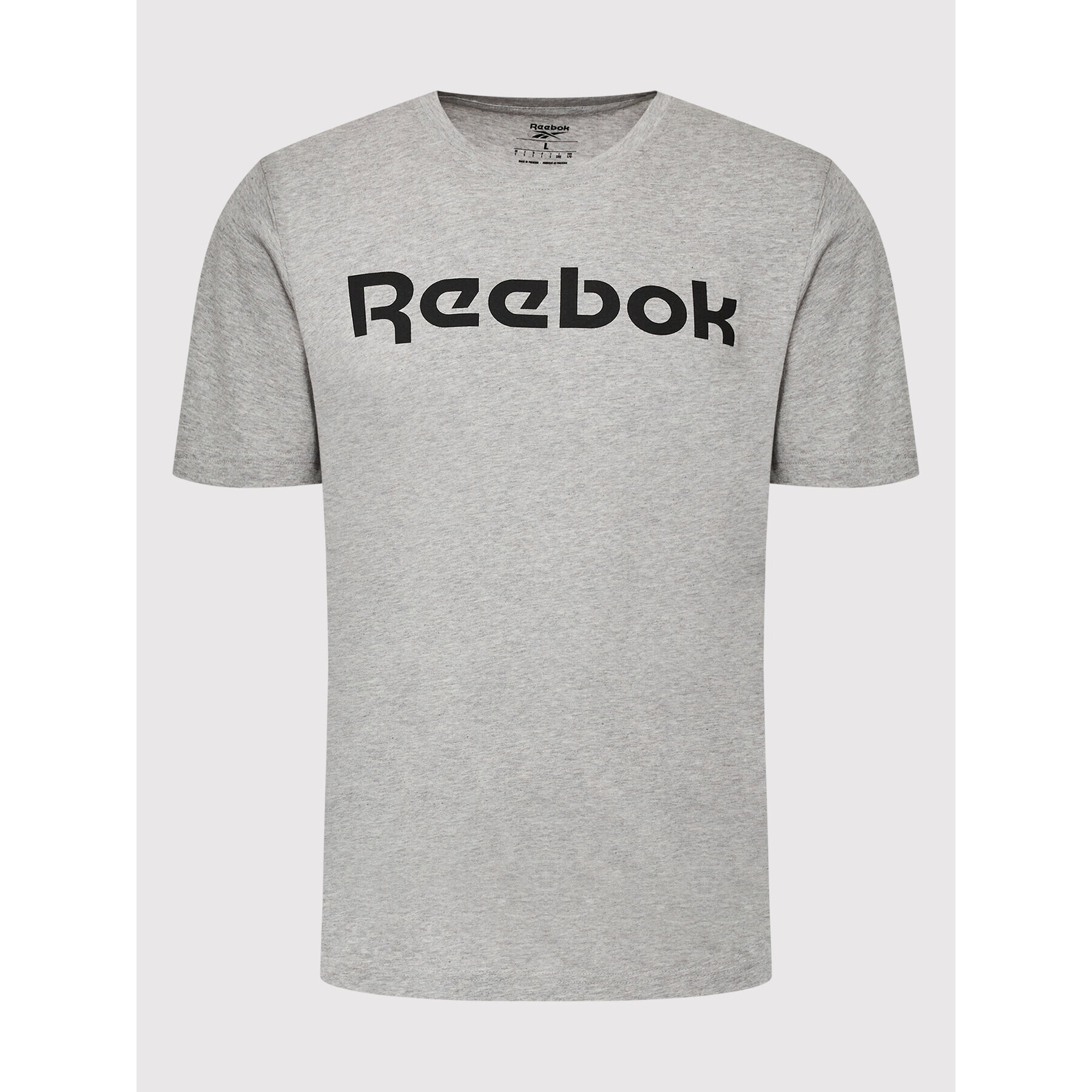 Reebok Тишърт Graphic Series Linear Logo FP9162 Сив Slim Fit - Pepit.bg