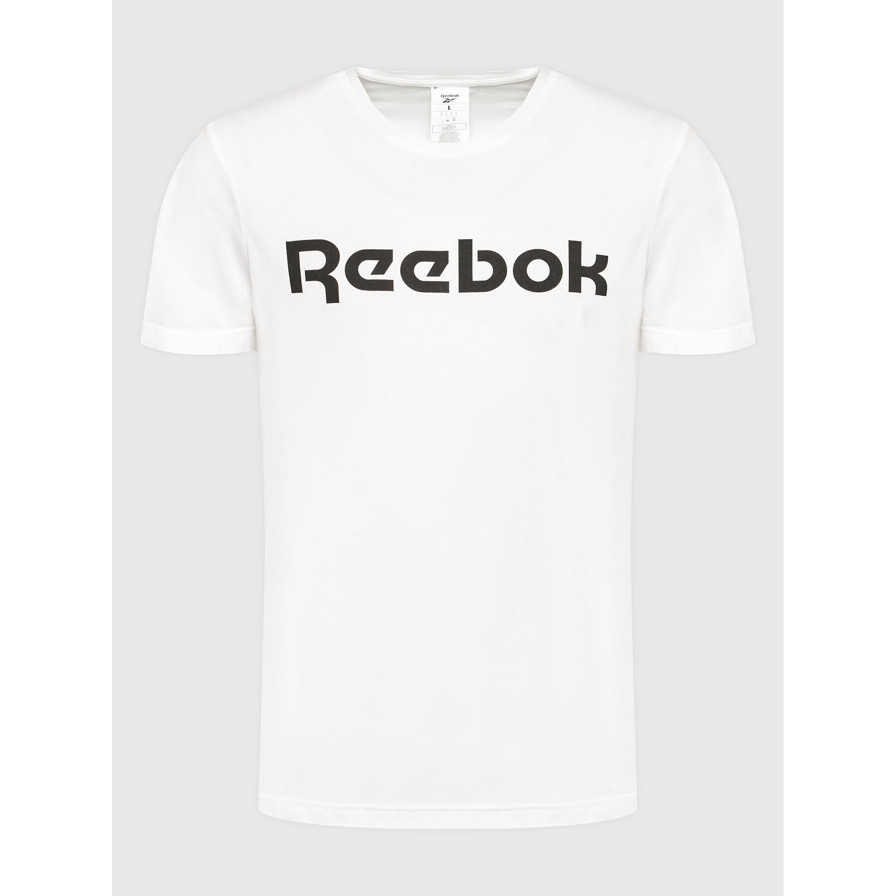 Reebok Тишърт Graphic Series Linear Logo FP9163 Бял Slim Fit - Pepit.bg