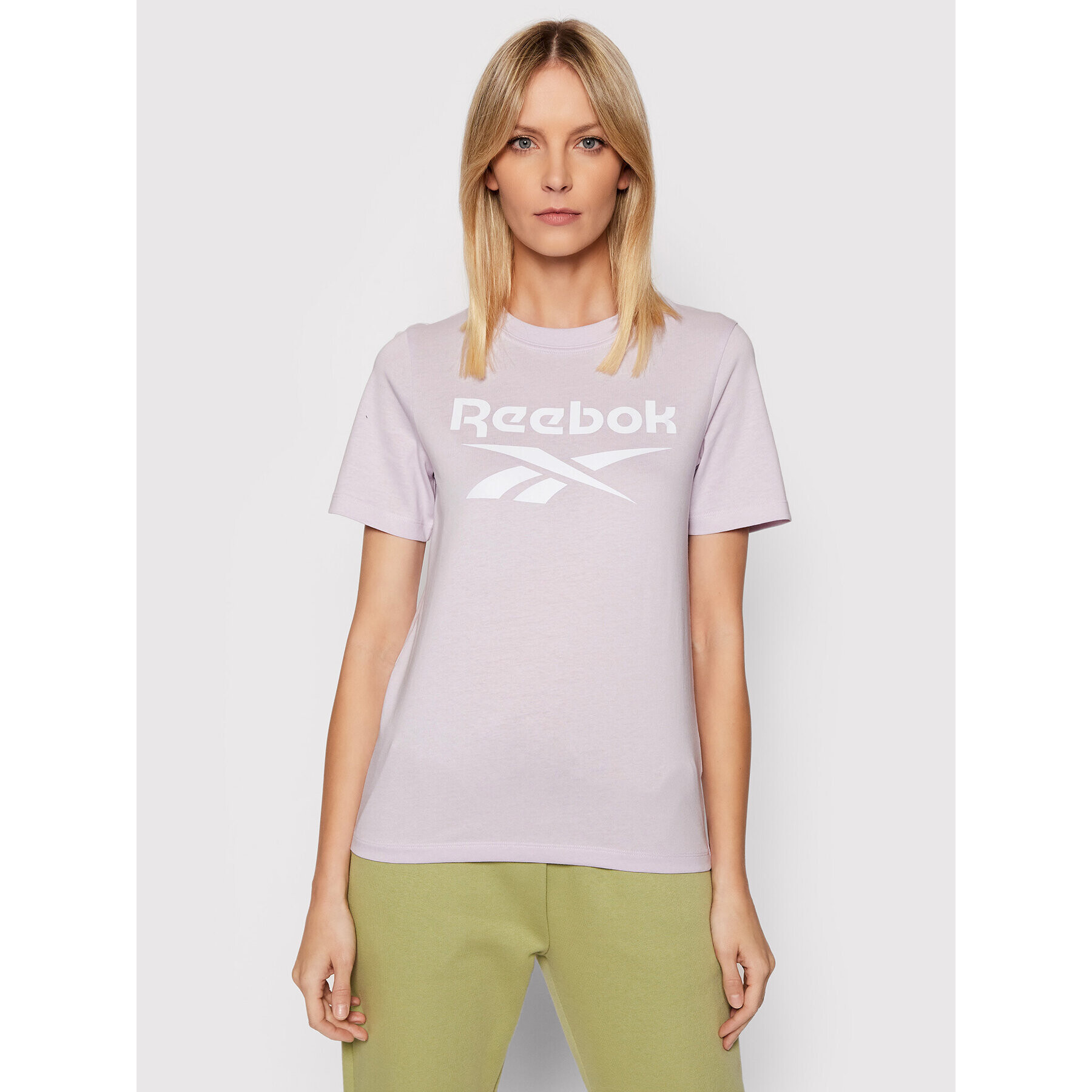 Reebok Тишърт HE5402 Виолетов Relaxed Fit - Pepit.bg