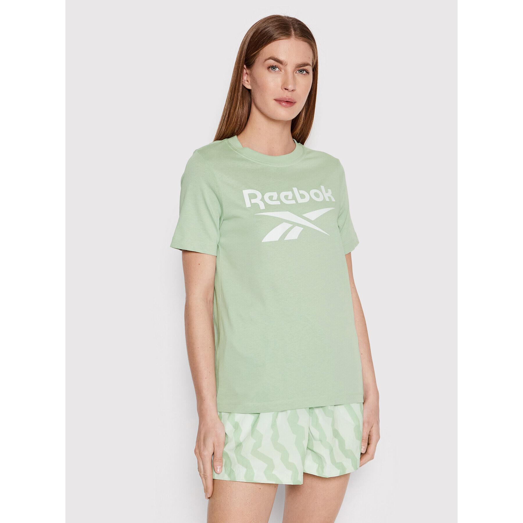 Reebok Тишърт Identity HB2273 Зелен Relaxed Fit - Pepit.bg