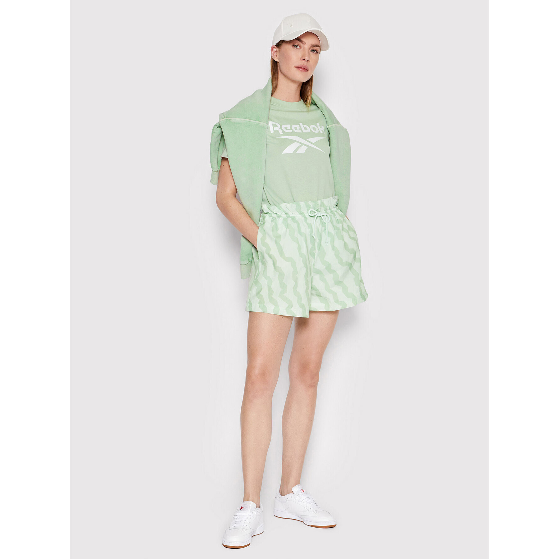 Reebok Тишърт Identity HB2273 Зелен Relaxed Fit - Pepit.bg