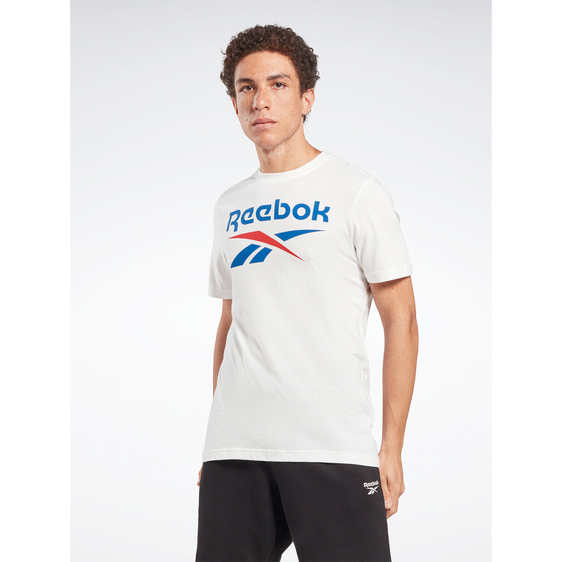 Reebok Тишърт Identity HS4976 Бял Slim Fit - Pepit.bg
