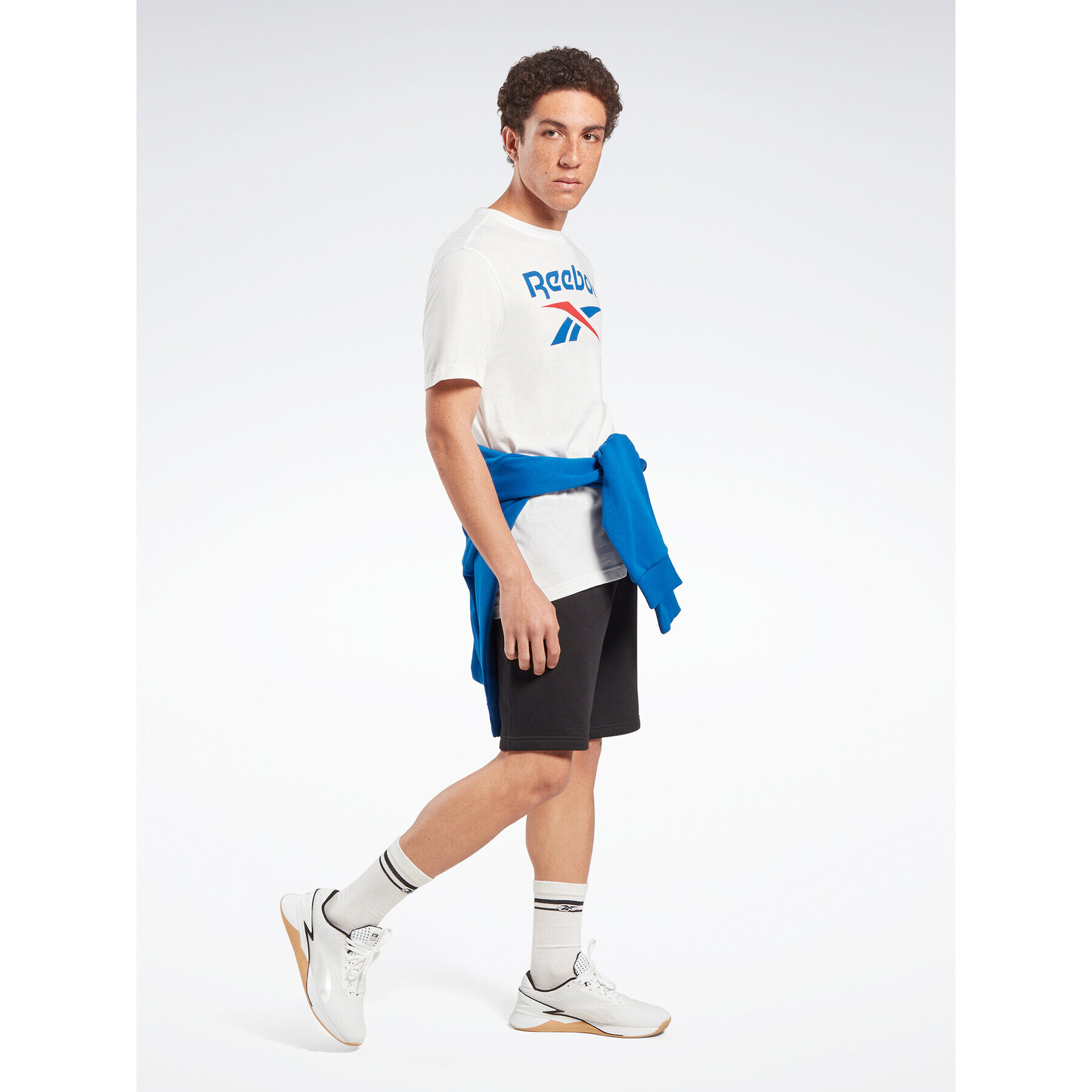 Reebok Тишърт Identity HS4976 Бял Slim Fit - Pepit.bg