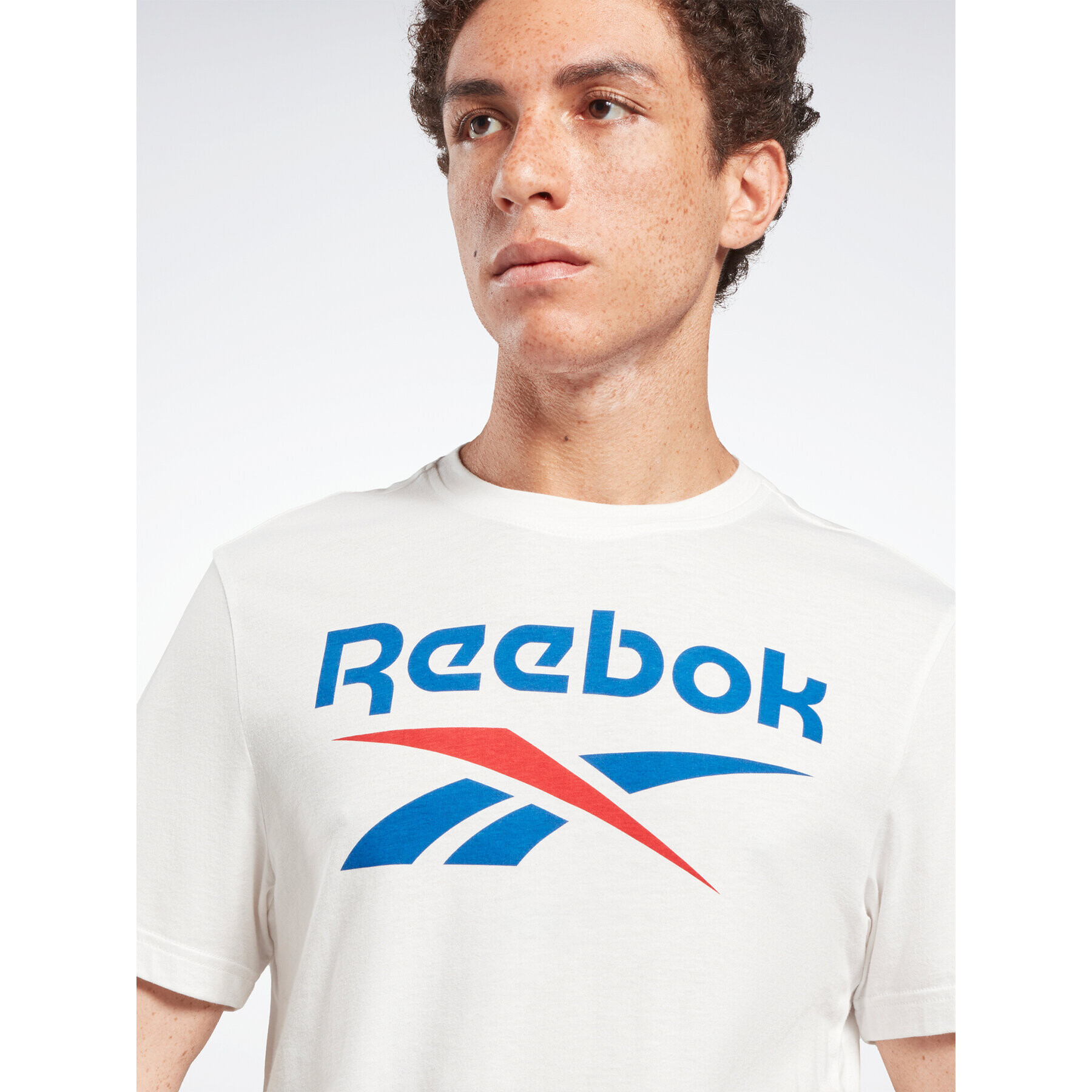 Reebok Тишърт Identity HS4976 Бял Slim Fit - Pepit.bg