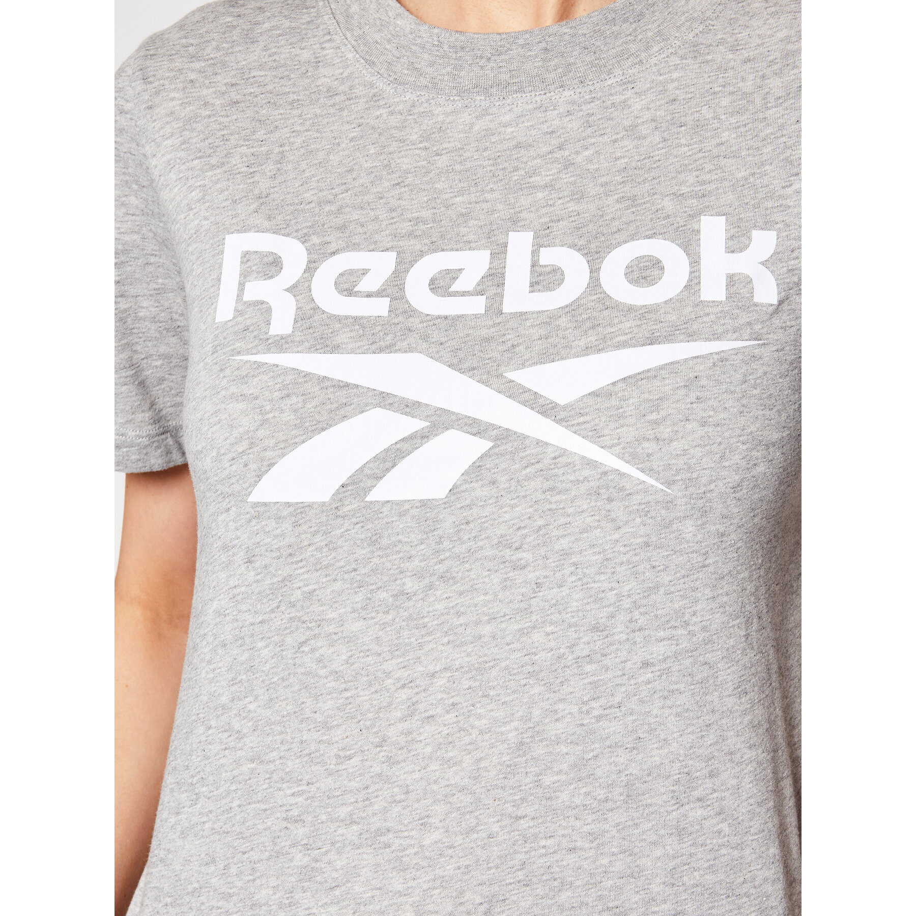 Reebok Тишърт Identity Logo GQ9462 Сив Classic Fit - Pepit.bg