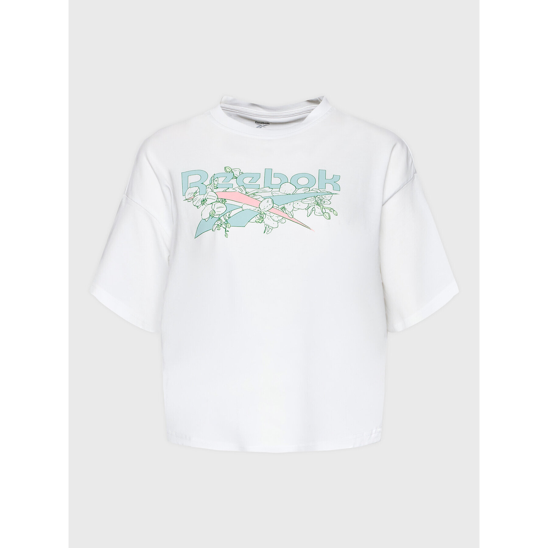 Reebok Тишърт Quirky HD0945 Бял Relaxed Fit - Pepit.bg