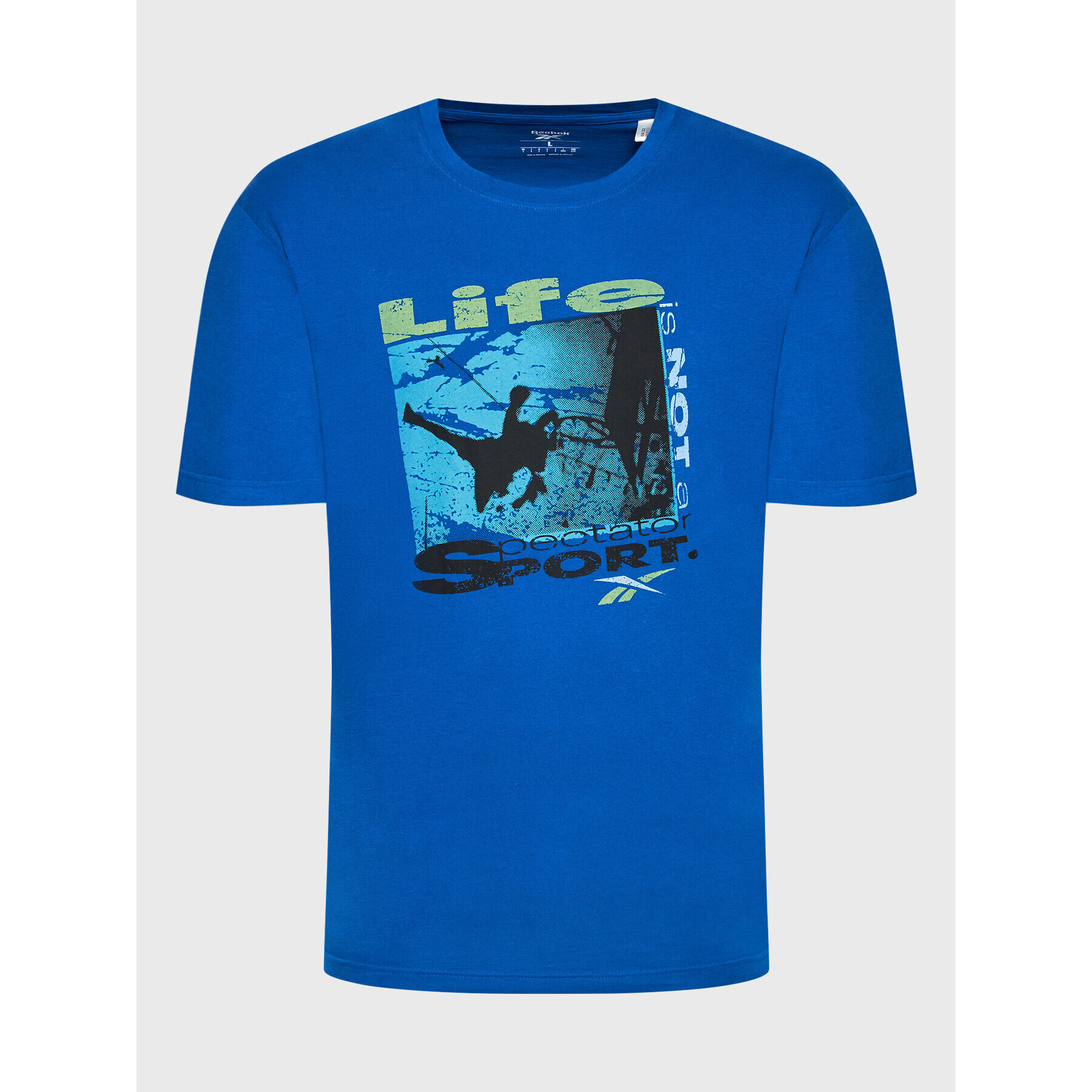 Reebok Тишърт Series Spectator Sport HH8553 Син Relaxed Fit - Pepit.bg