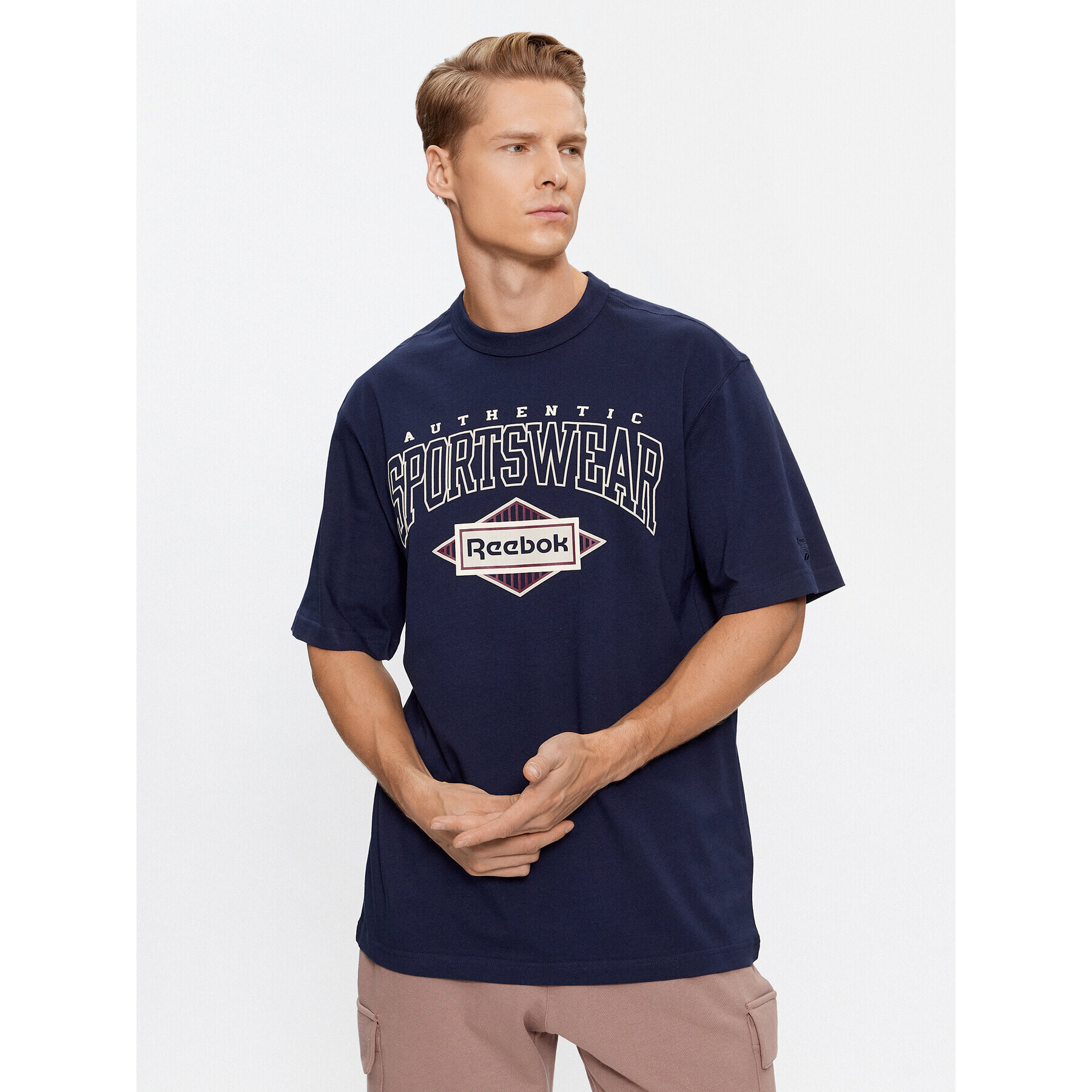 Reebok Тишърт Sporting Goods IM1505 Тъмносин Regular Fit - Pepit.bg