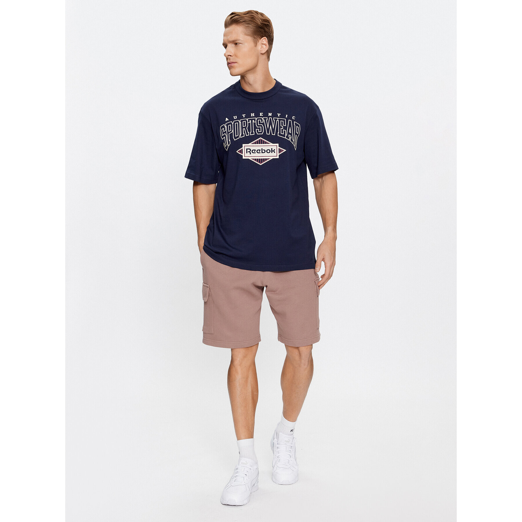 Reebok Тишърт Sporting Goods IM1505 Тъмносин Regular Fit - Pepit.bg
