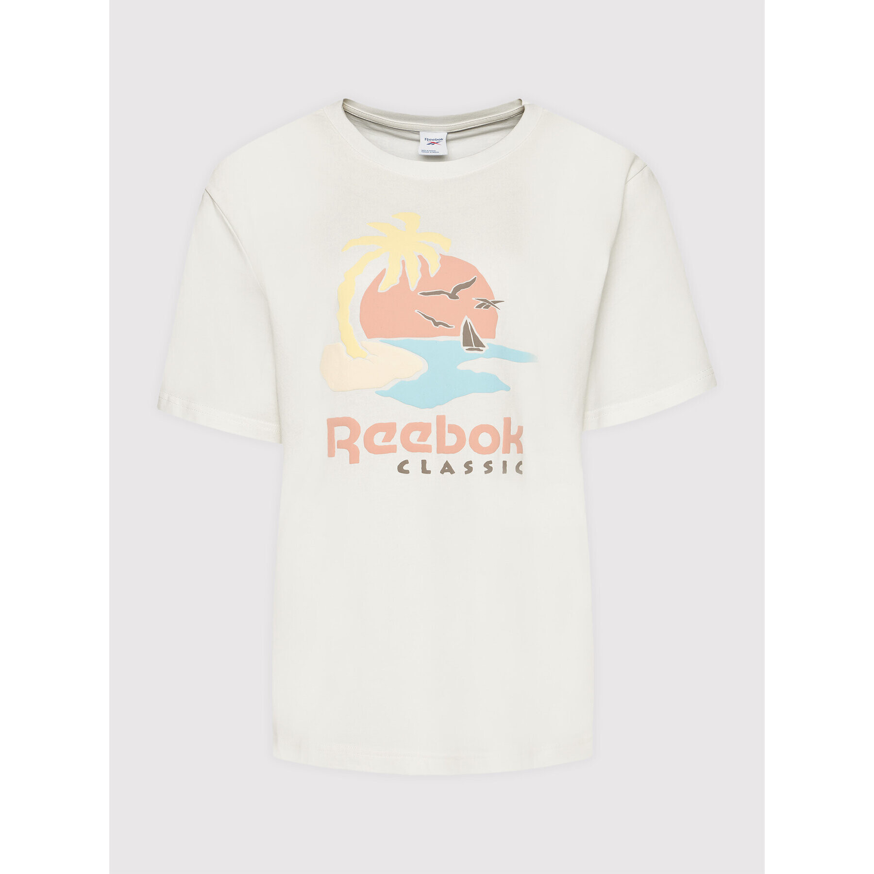 Reebok Тишърт Unisex Classics Graphic GN3670 Бял Regular Fit - Pepit.bg