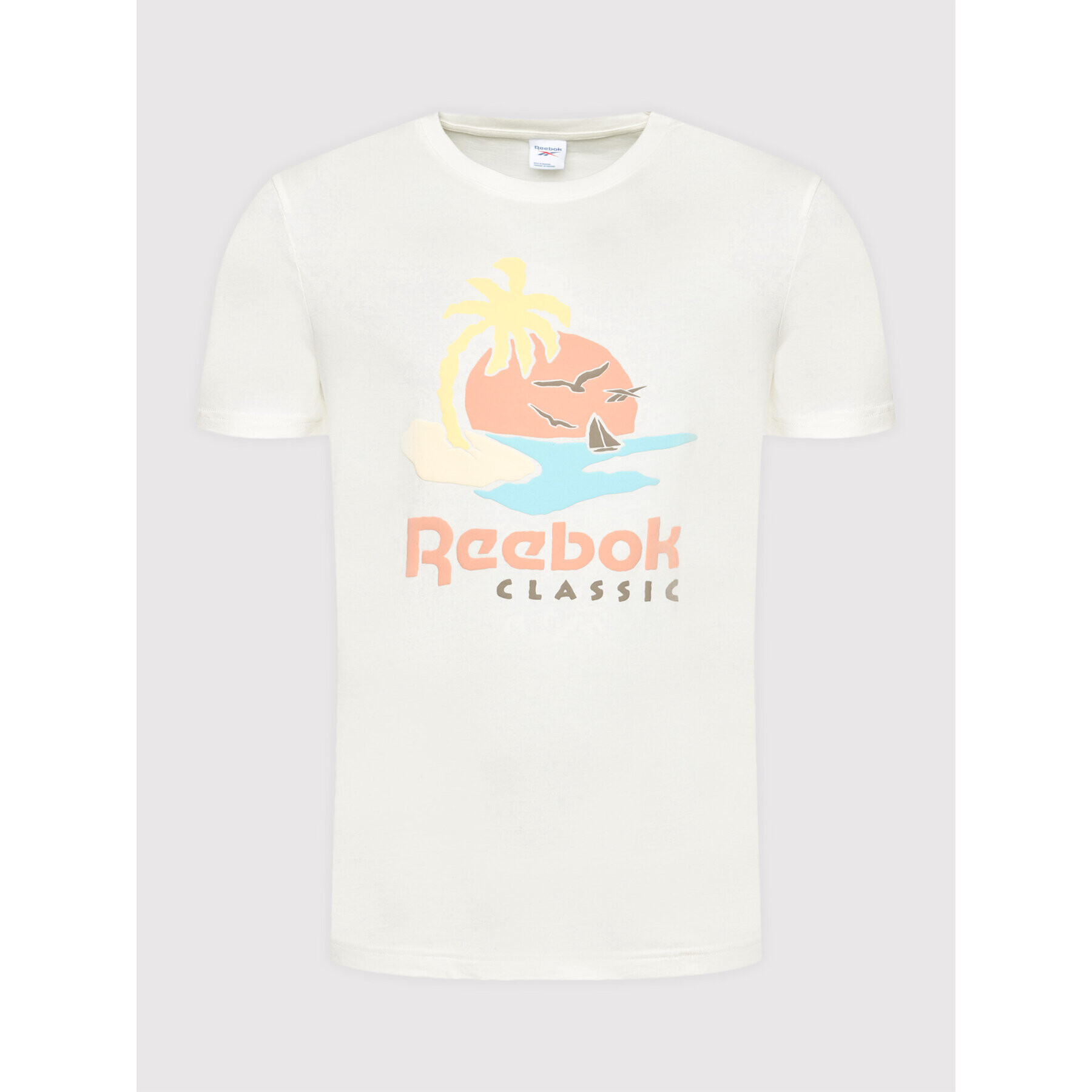 Reebok Тишърт Unisex Classics Graphic GN3670 Бял Regular Fit - Pepit.bg