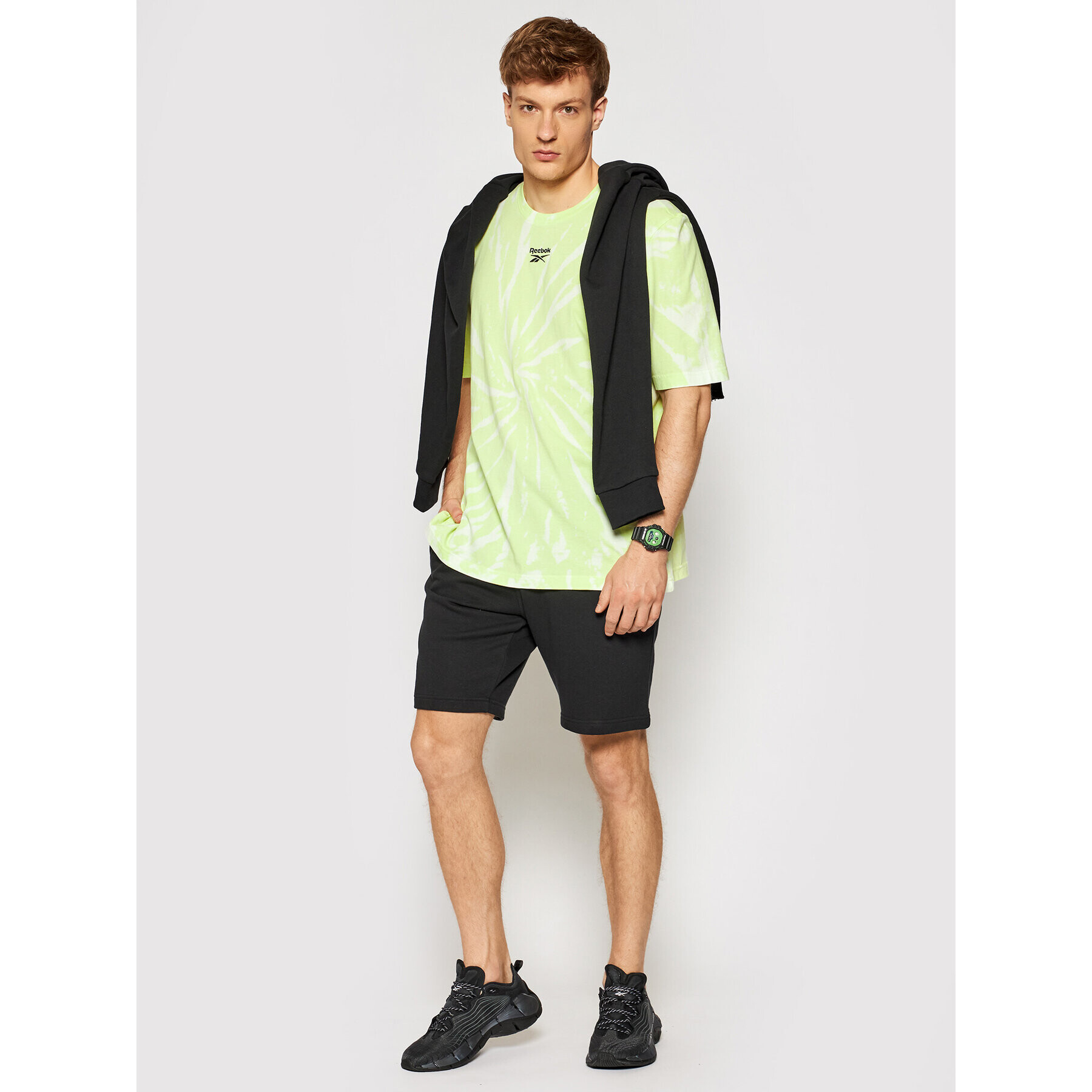 Reebok Тишърт Unisex Classics Tie-Dye GL1657 Жълт Loose Fit - Pepit.bg