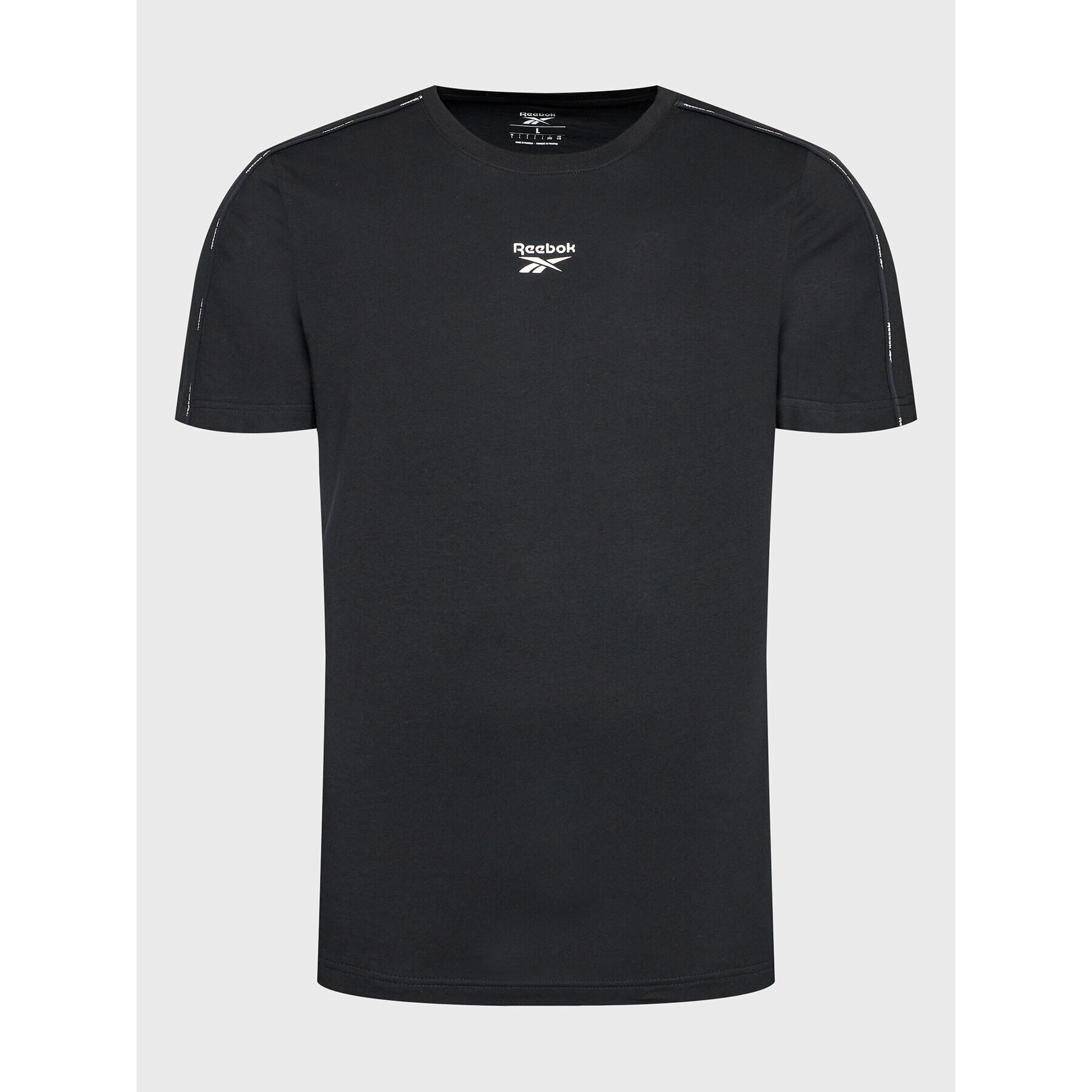 Reebok Тишърт Wor Piping HA1060 Черен Regular Fit - Pepit.bg