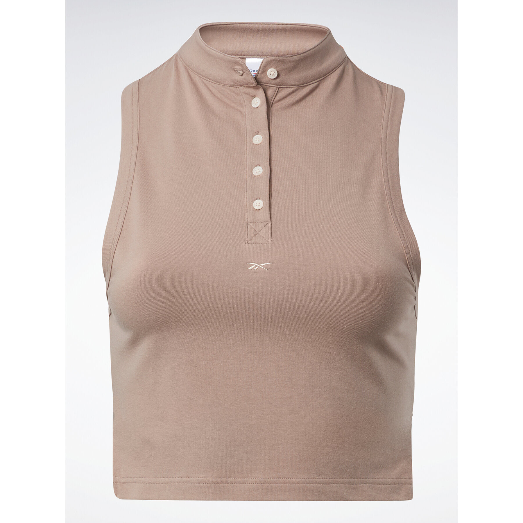 Reebok топ Classics Cotton Jersey Tank Top (Plus Size) HR5938 Кафяв - Pepit.bg