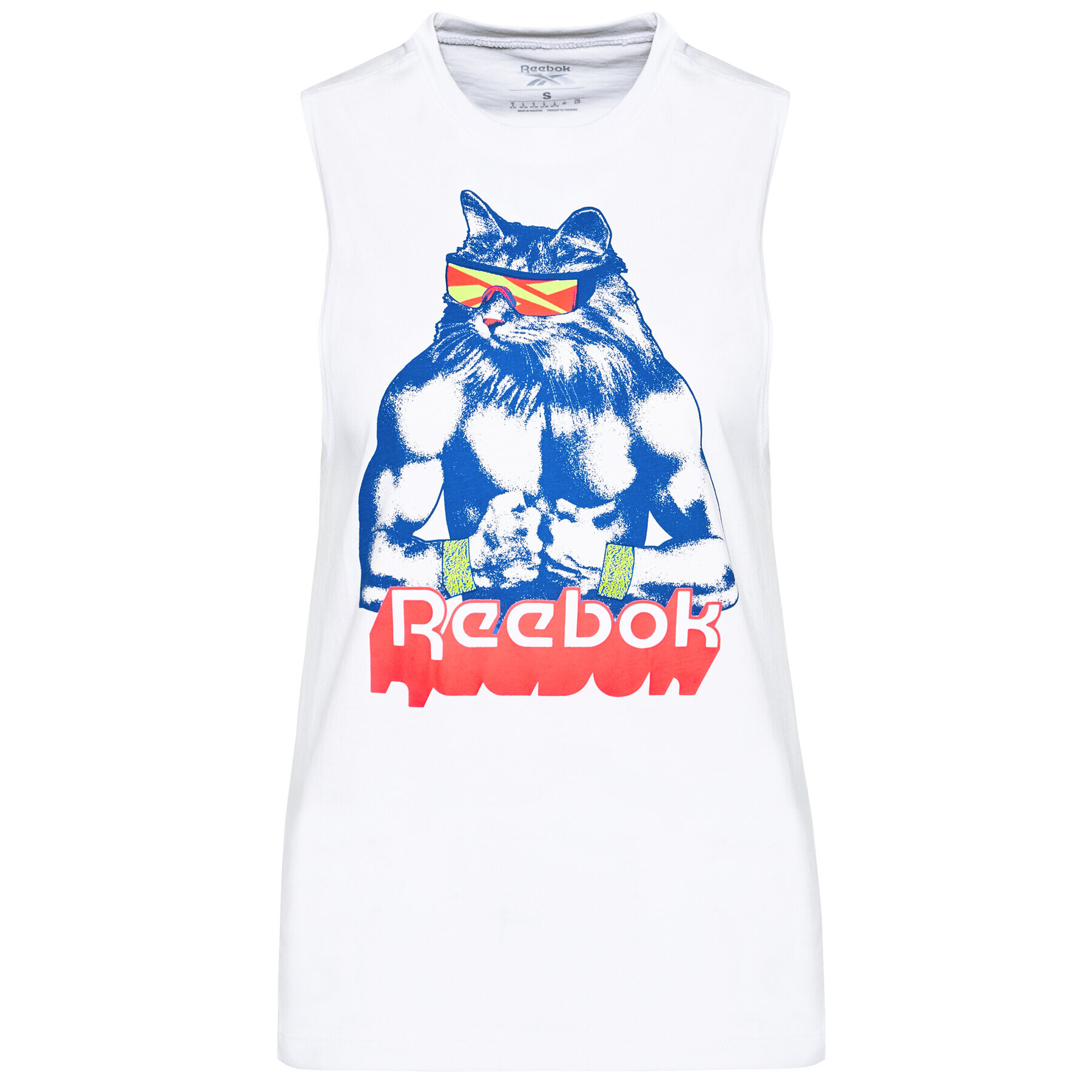 Reebok топ Gritty Kitty GH6870 Бял Regular Fit - Pepit.bg