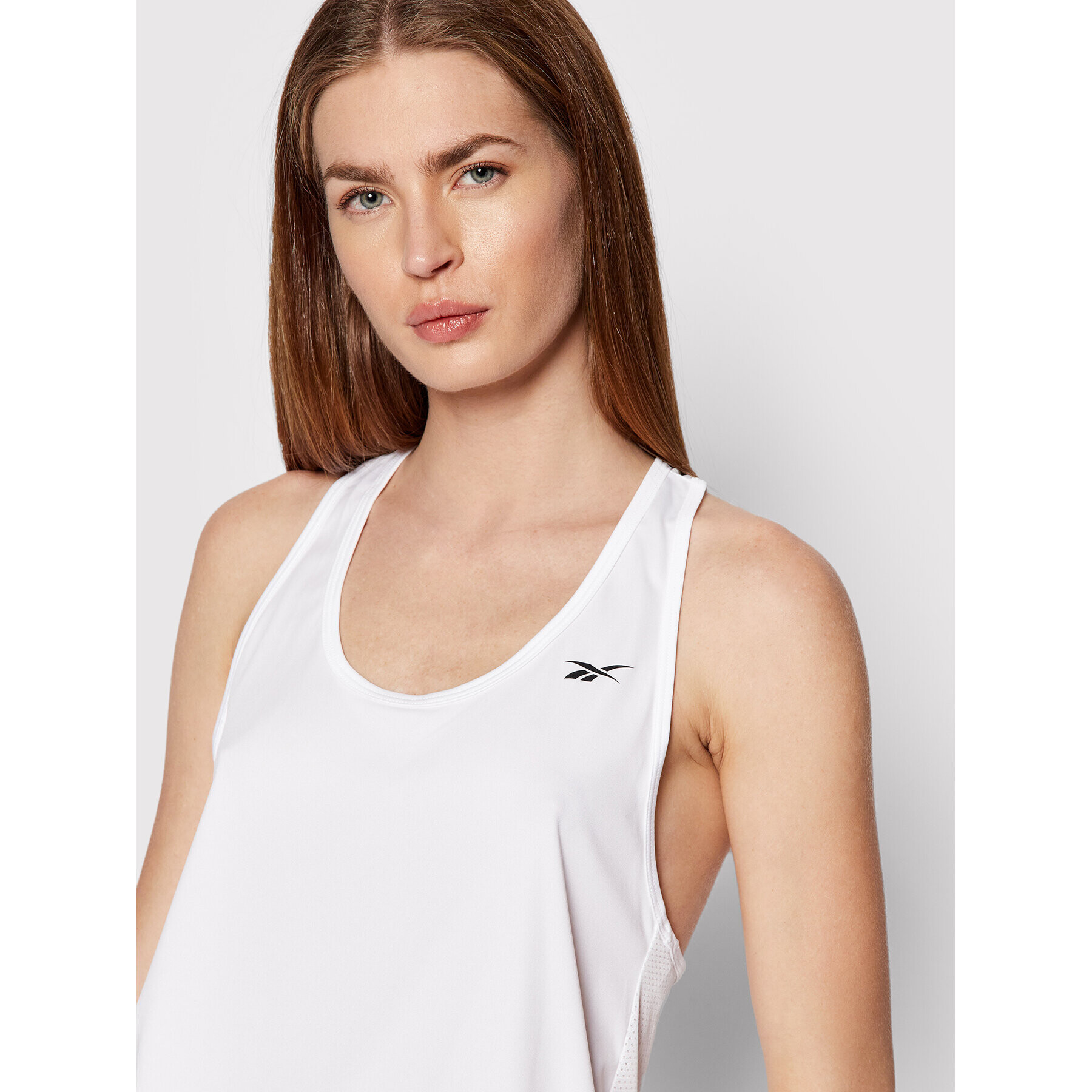 Reebok топ Mesh FU2276 Бял Slim Fit - Pepit.bg