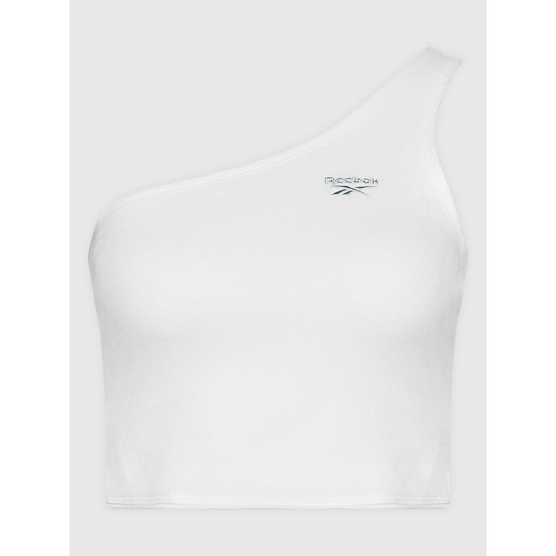 Reebok топ Rib One-Shoulder H58682 Бял Fitted Fit - Pepit.bg