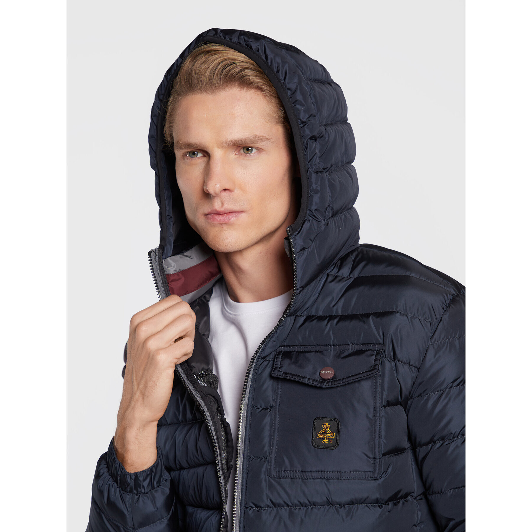 RefrigiWear Пухено яке Hunter G92700 NY0185 Тъмносин Regular Fit - Pepit.bg