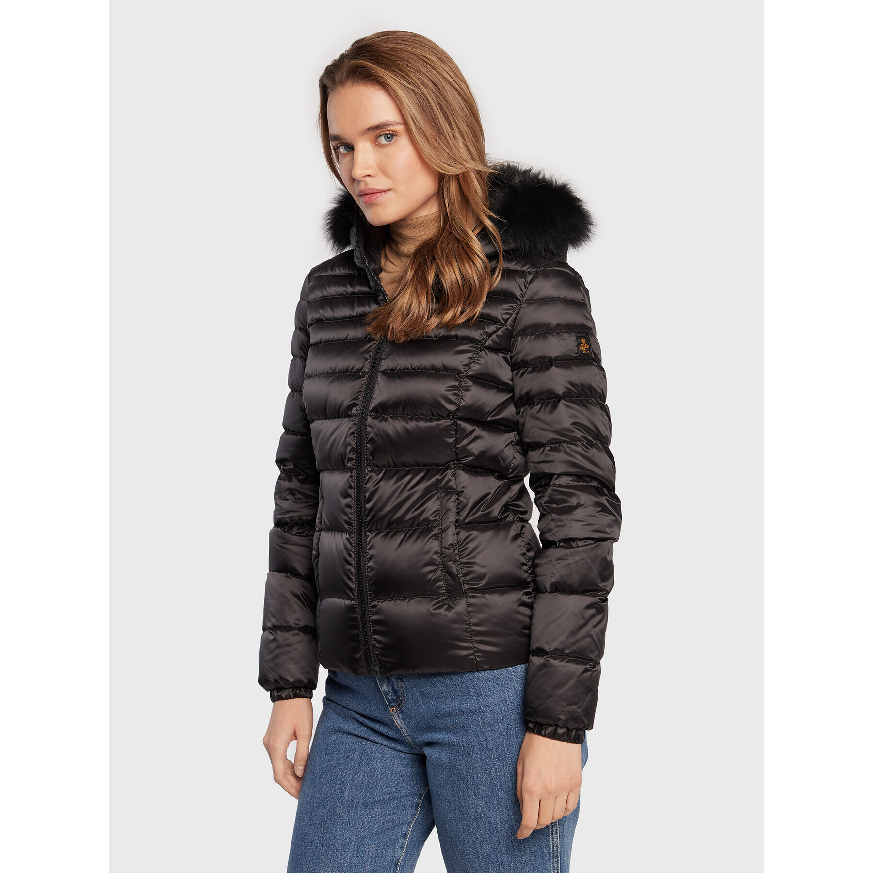 RefrigiWear Пухено яке W97601 RA0035 Черен Regular Fit - Pepit.bg