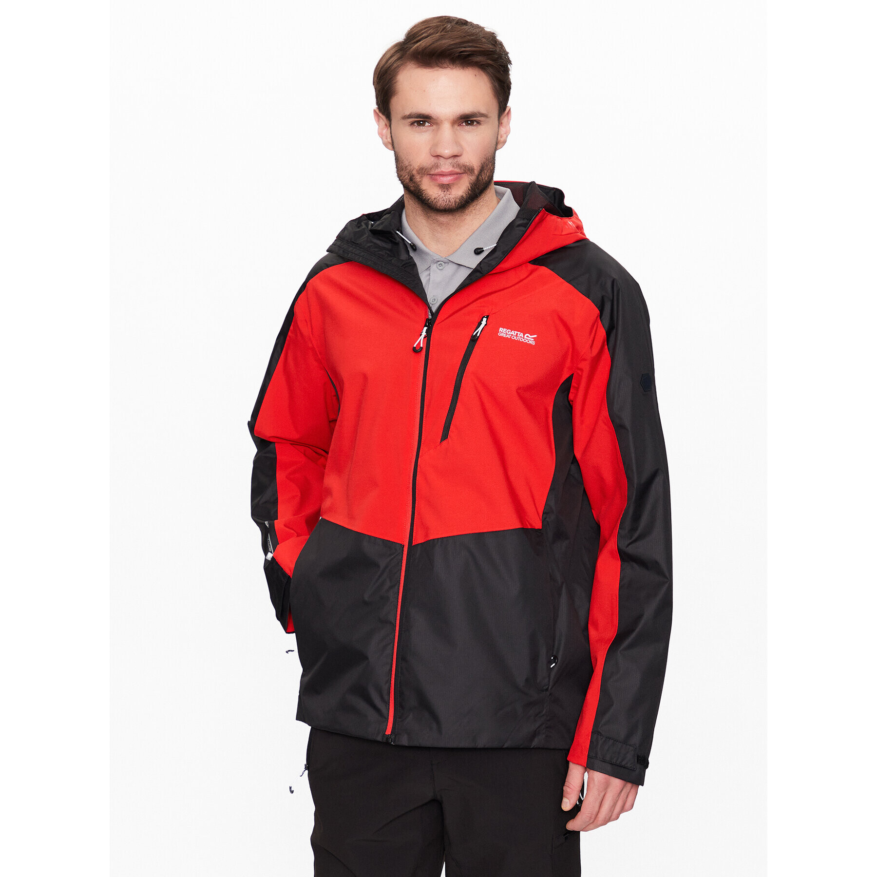 Regatta Яке за дъжд Highton Stretch II RMW357 Червен Regular Fit - Pepit.bg