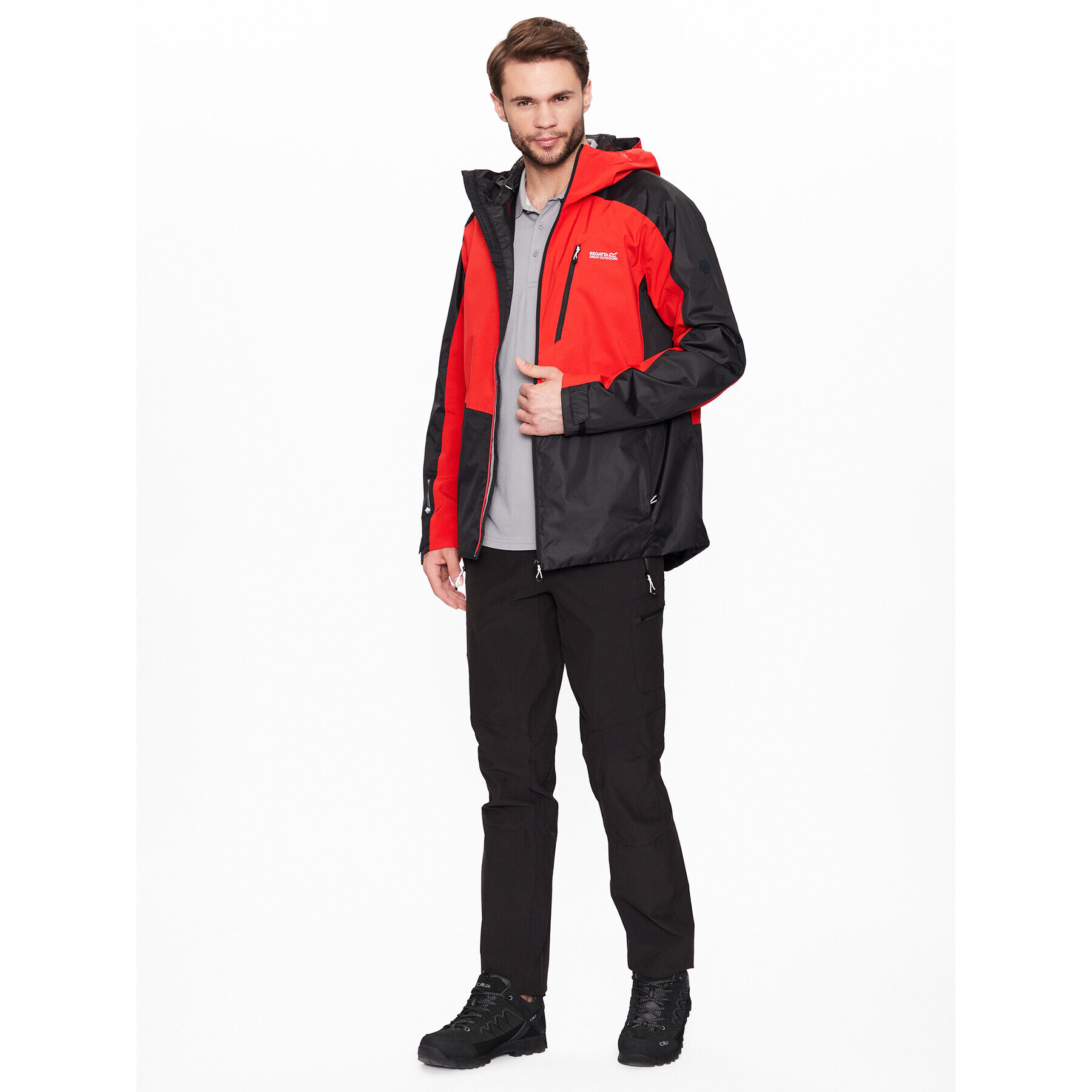 Regatta Яке за дъжд Highton Stretch II RMW357 Червен Regular Fit - Pepit.bg