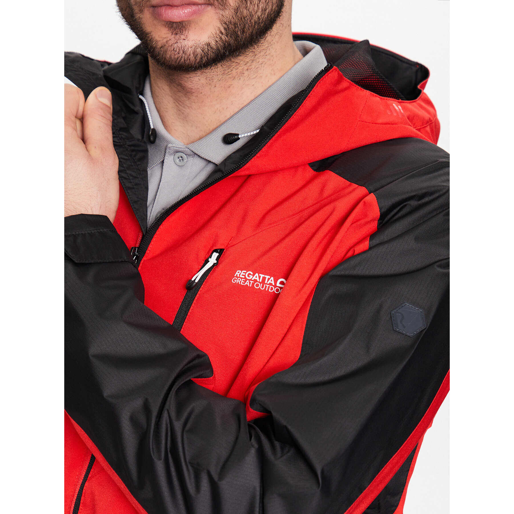 Regatta Яке за дъжд Highton Stretch II RMW357 Червен Regular Fit - Pepit.bg