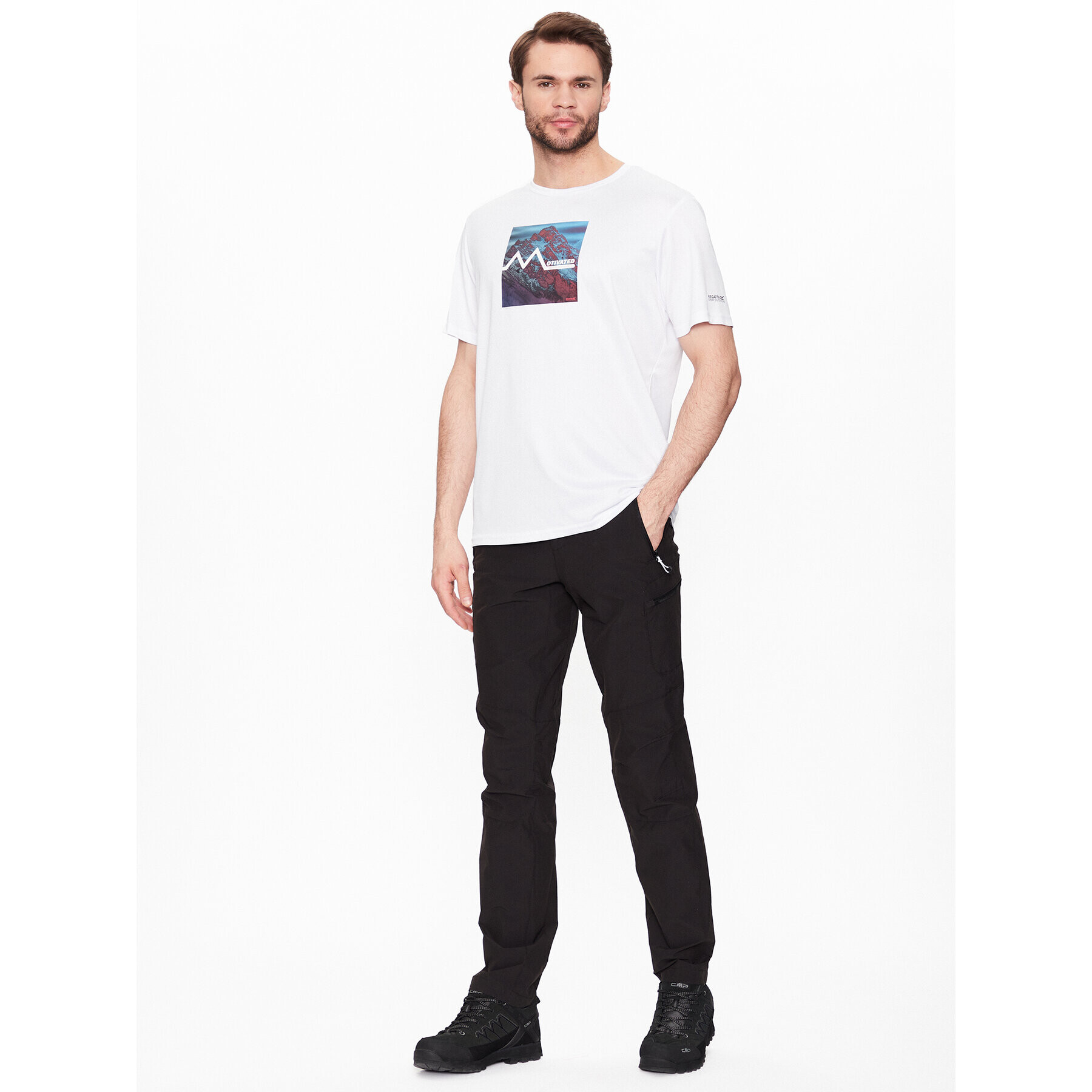 Regatta Тишърт Fingal VII RMT272 Бял Regular Fit - Pepit.bg