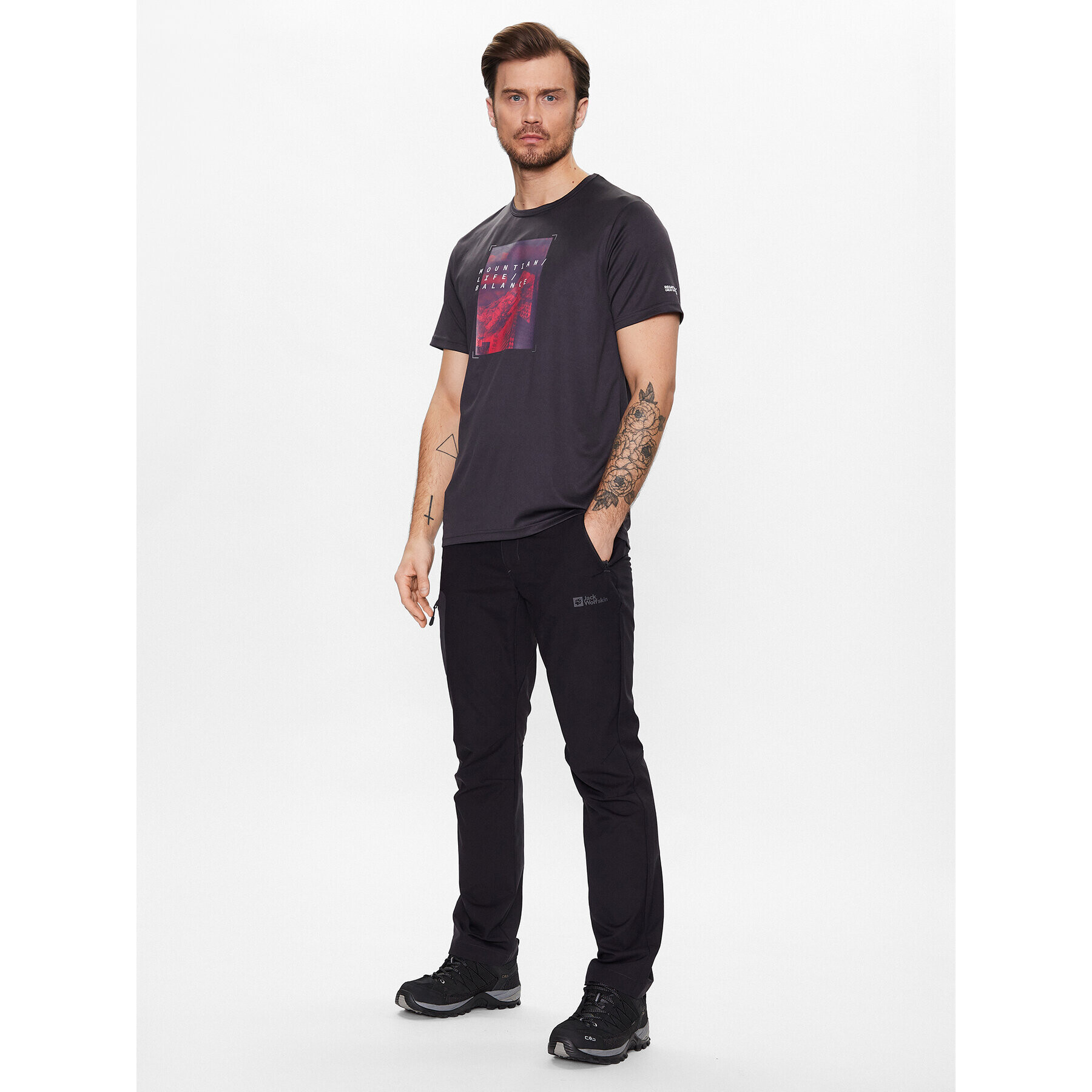 Regatta Тишърт Fingal VII RMT272 Сив Regular Fit - Pepit.bg