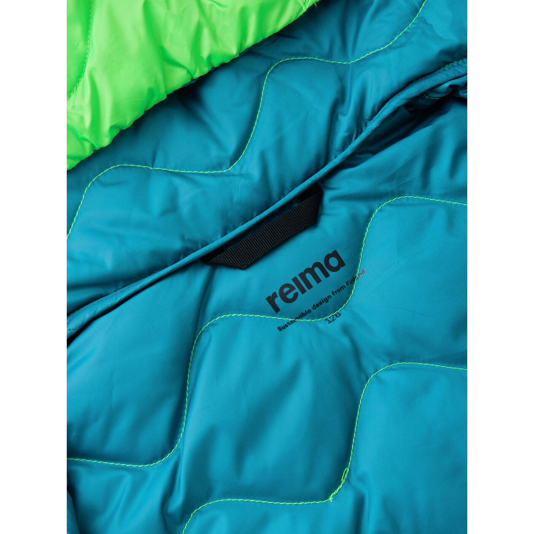Reima Пухено яке Fossila 5100058A Зелен Regular Fit - Pepit.bg